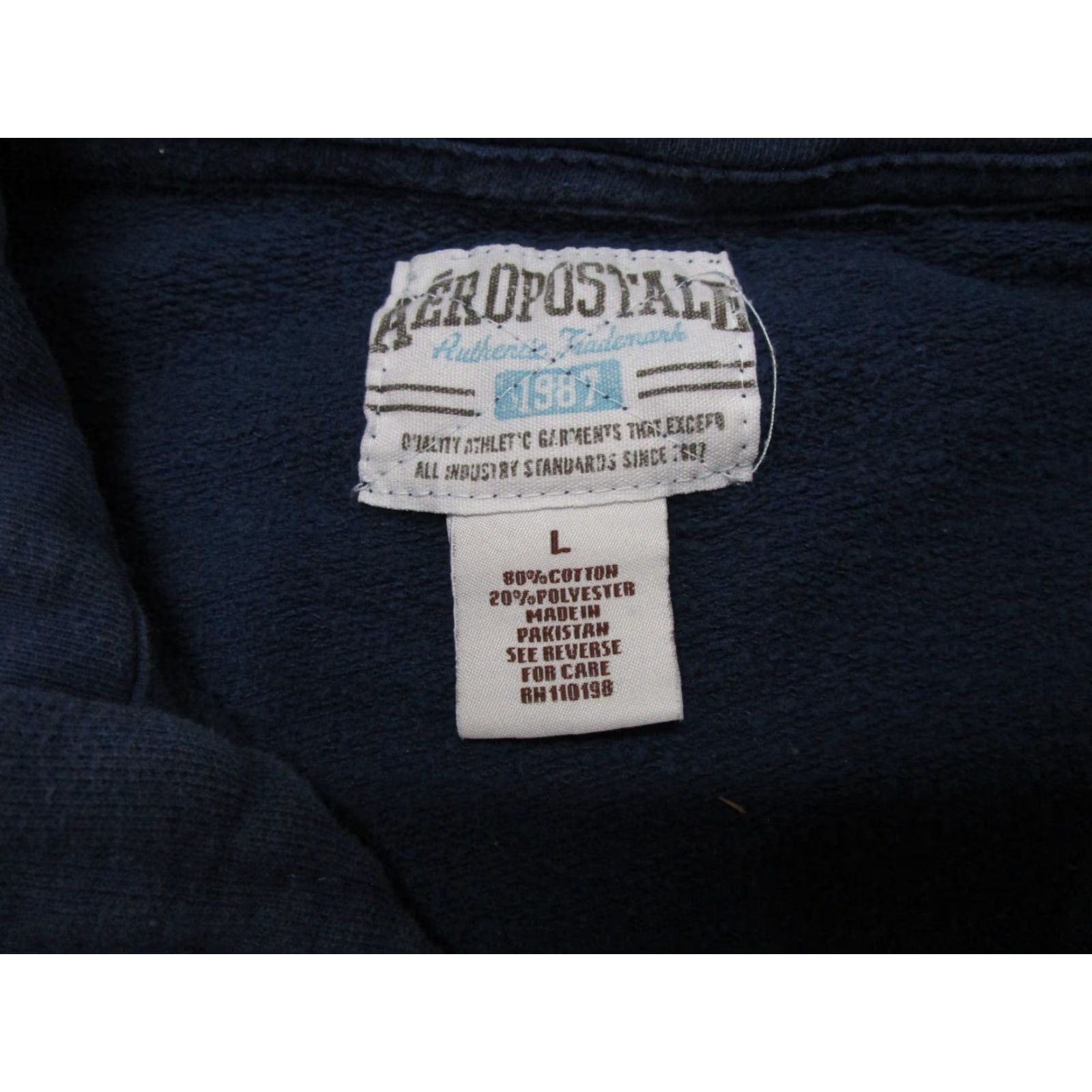 Aeropostale VINTAGE Aeropostale Mens Sweatshirt Hoodie Pullover Crew Neck Long Sleeve Blue L Grunge 90s Sports Winter Spring Fall All Seasons Logo Size US L / EU 52-54 / 3 - 2 Thumbnail