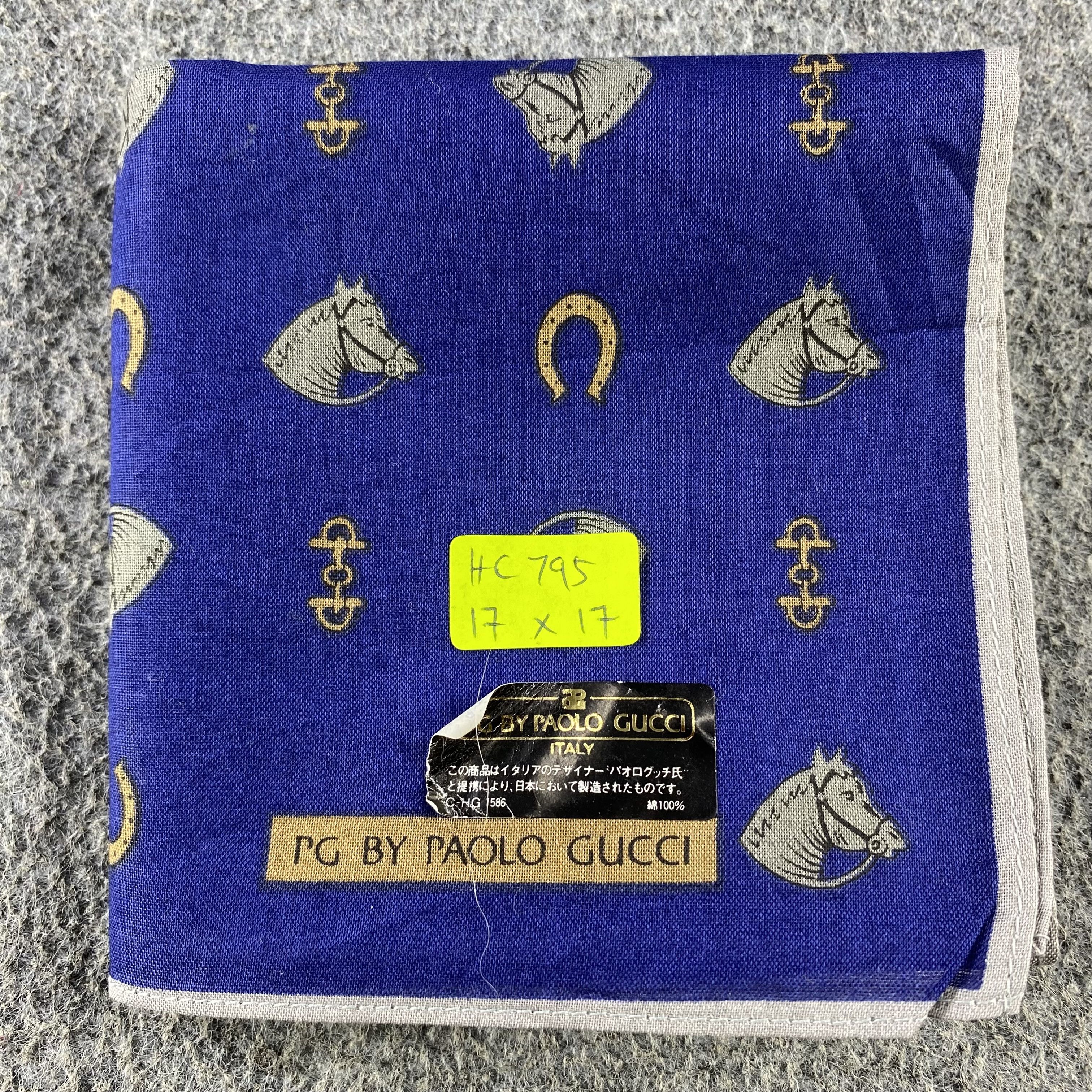 Paolo Gucci × Vintage Paolo Gucci Handkerchief/Neckerchief/Bandana HC795 Size ONE SIZE - 5 Thumbnail