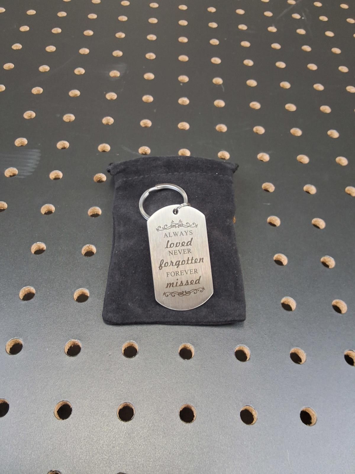 Other Heartfelt Memorial Keychain - Always Loved & Missed Size ONE SIZE - 3 Thumbnail