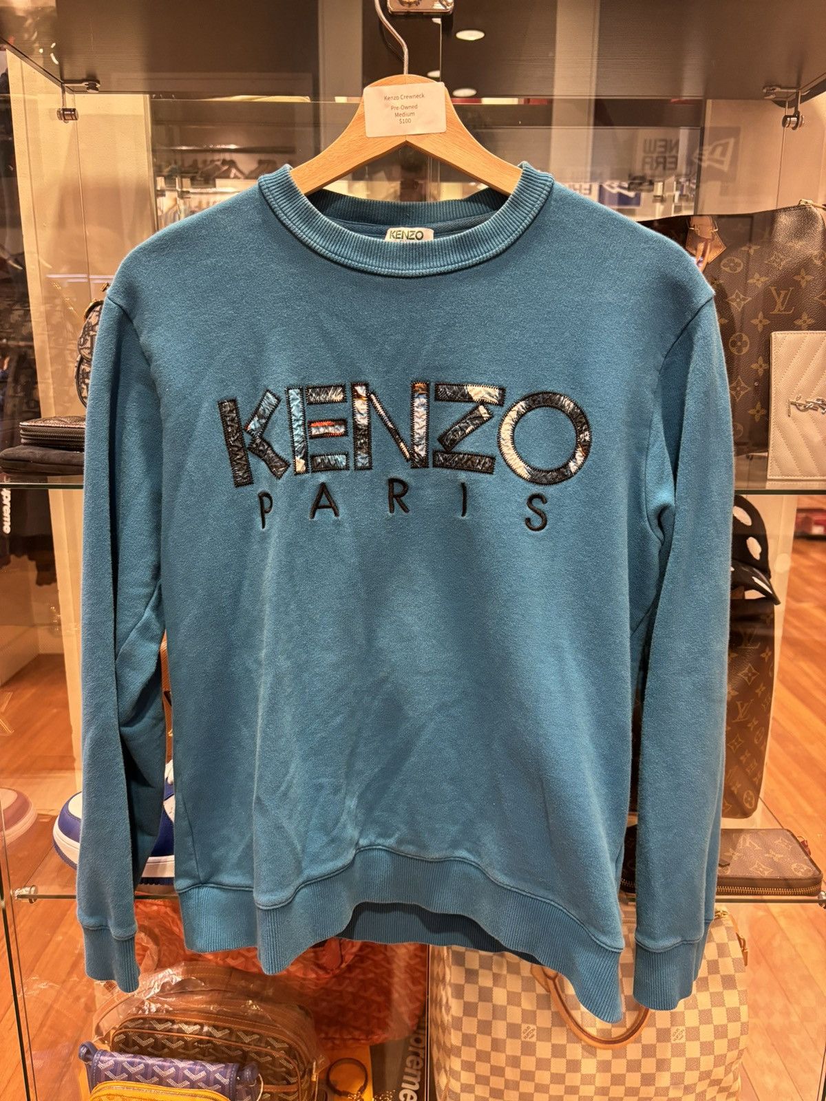 Kenzo Kenzo Logo Crewneck Blue Size US M / EU 48-50 / 2 - 1 Thumbnail