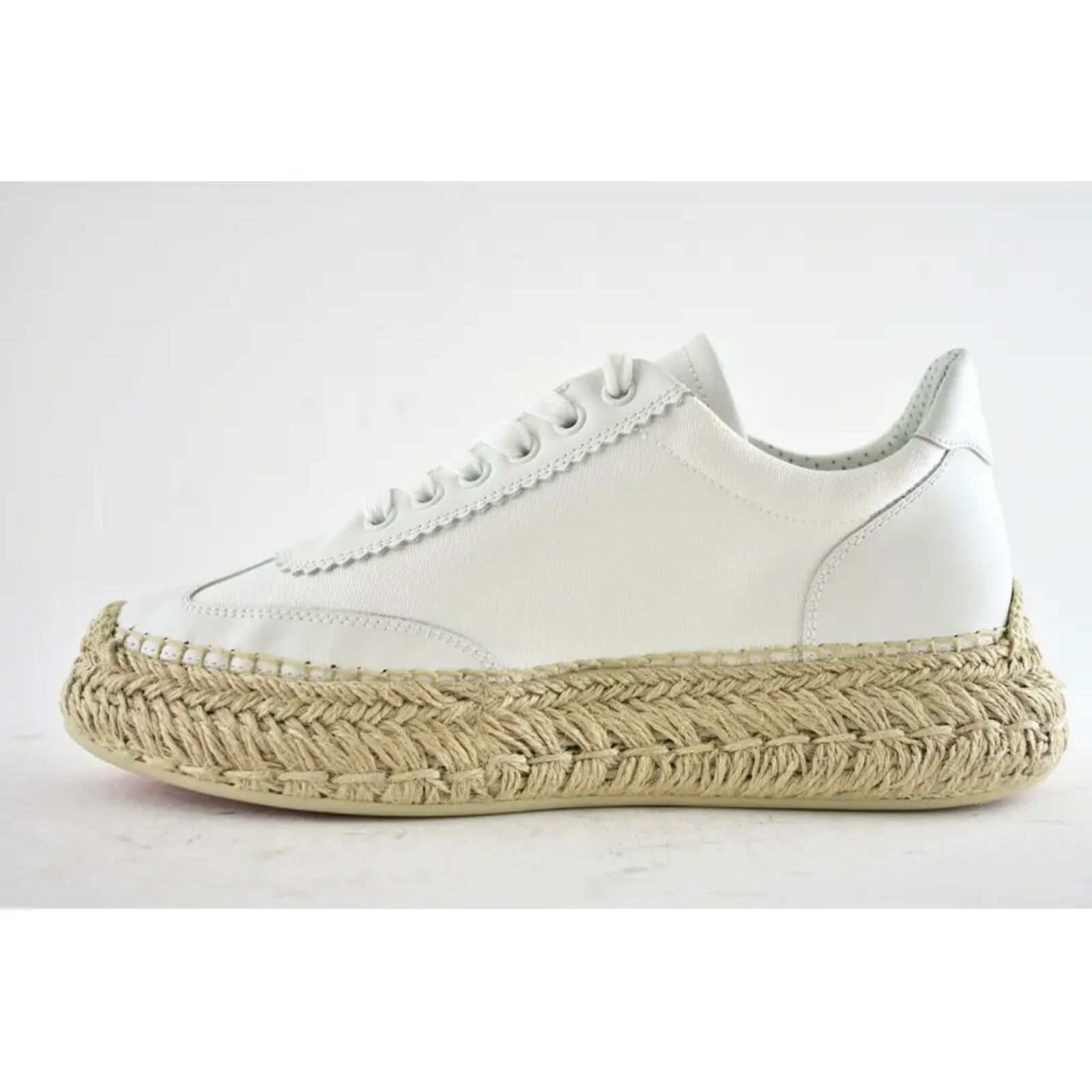 Christian Louboutin Christian Louboutin Flat White Bianco Platform Sneaker 40 Size US 10 / IT 40 - 8 Thumbnail