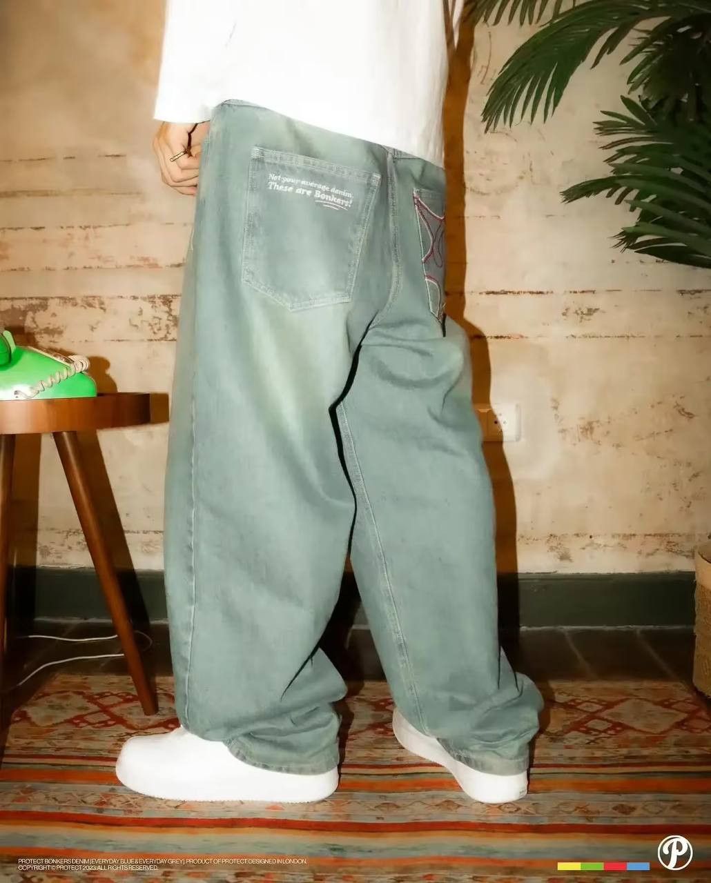 Japanese Brand × Vintage vintage baggy high-waisted jeans Size US 34 / EU 50 - 3 Thumbnail