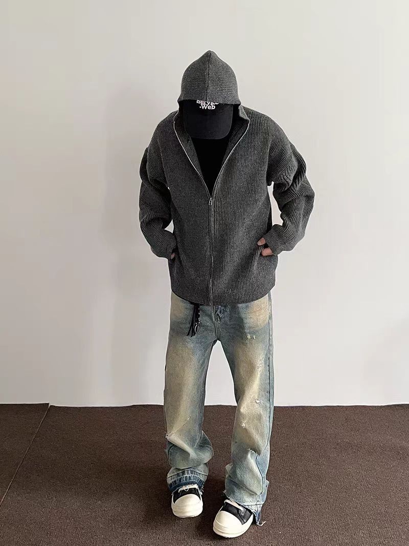 Designer × Jean × Vintage Street hip-hop washed vintage baggy jeans Size US 32 / EU 48 - 4 Thumbnail