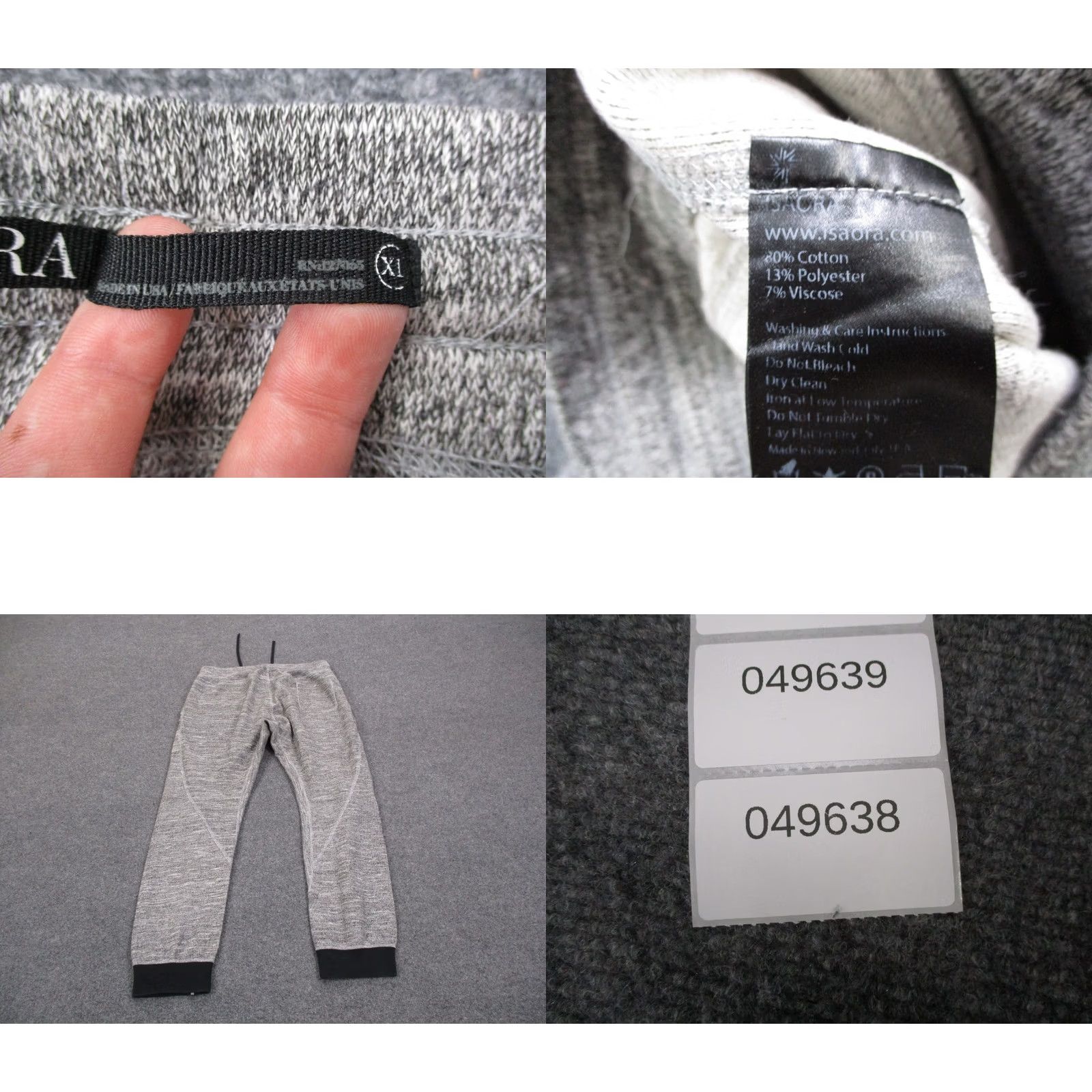 Vintage ISAORA Sweatpants Mens XL Gray Jogger Sportswear Pants Regular Inseam 27 in Tapered Fit Size US 36 / EU 52 - 8 Thumbnail