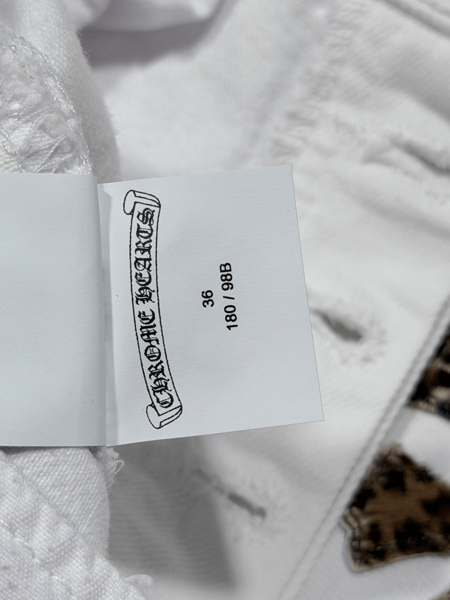 Chrome Hearts Cheetah Cross Patch Levi's Vintage White Jeans Size US 34 / EU 50 - 19 Thumbnail