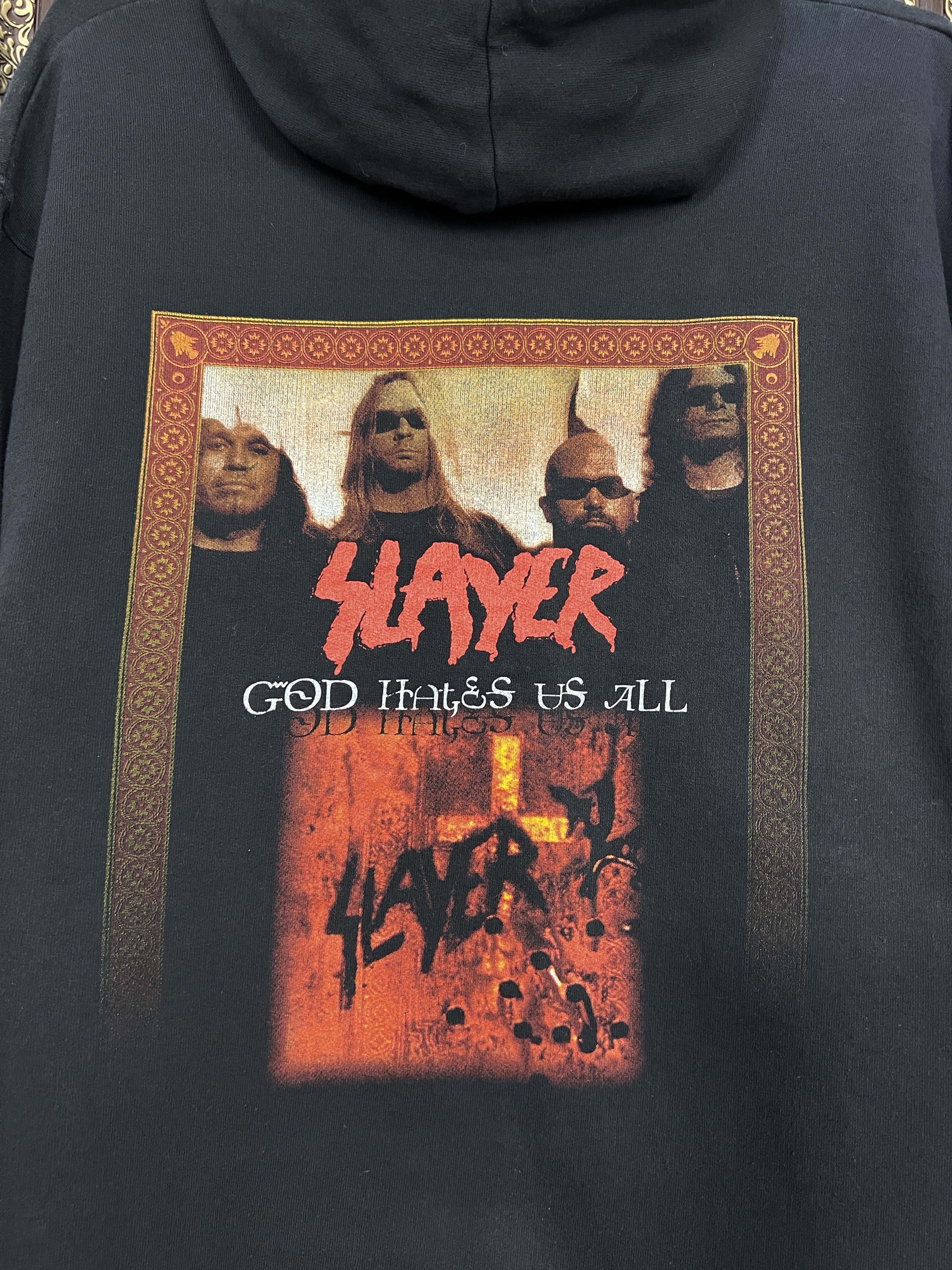 Vintage Vintage Slayer God Hates Us All Over Print Hoodie Black Size US M / EU 48-50 / 2 - 9 Thumbnail