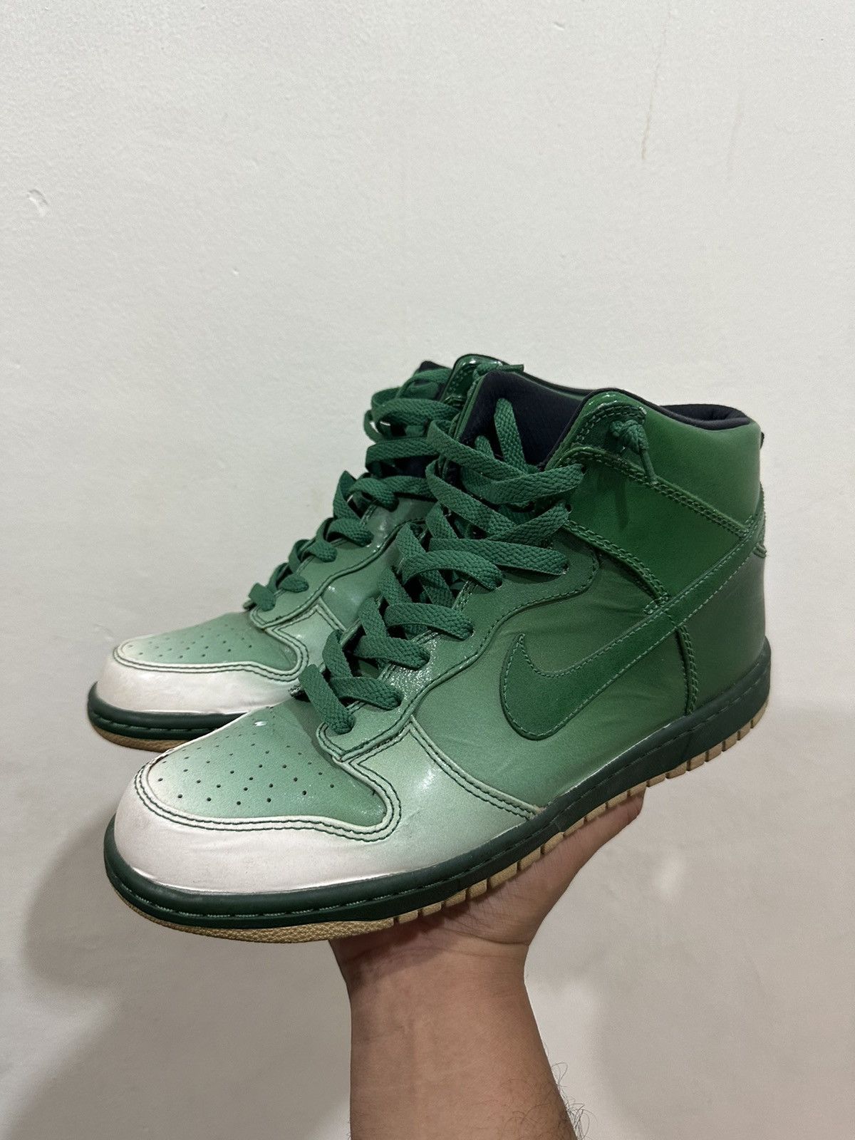 image of Nike x Vintage 2008 Dunk Supreme Spark Destroyers Shoes in Green, Men's (Size 9)