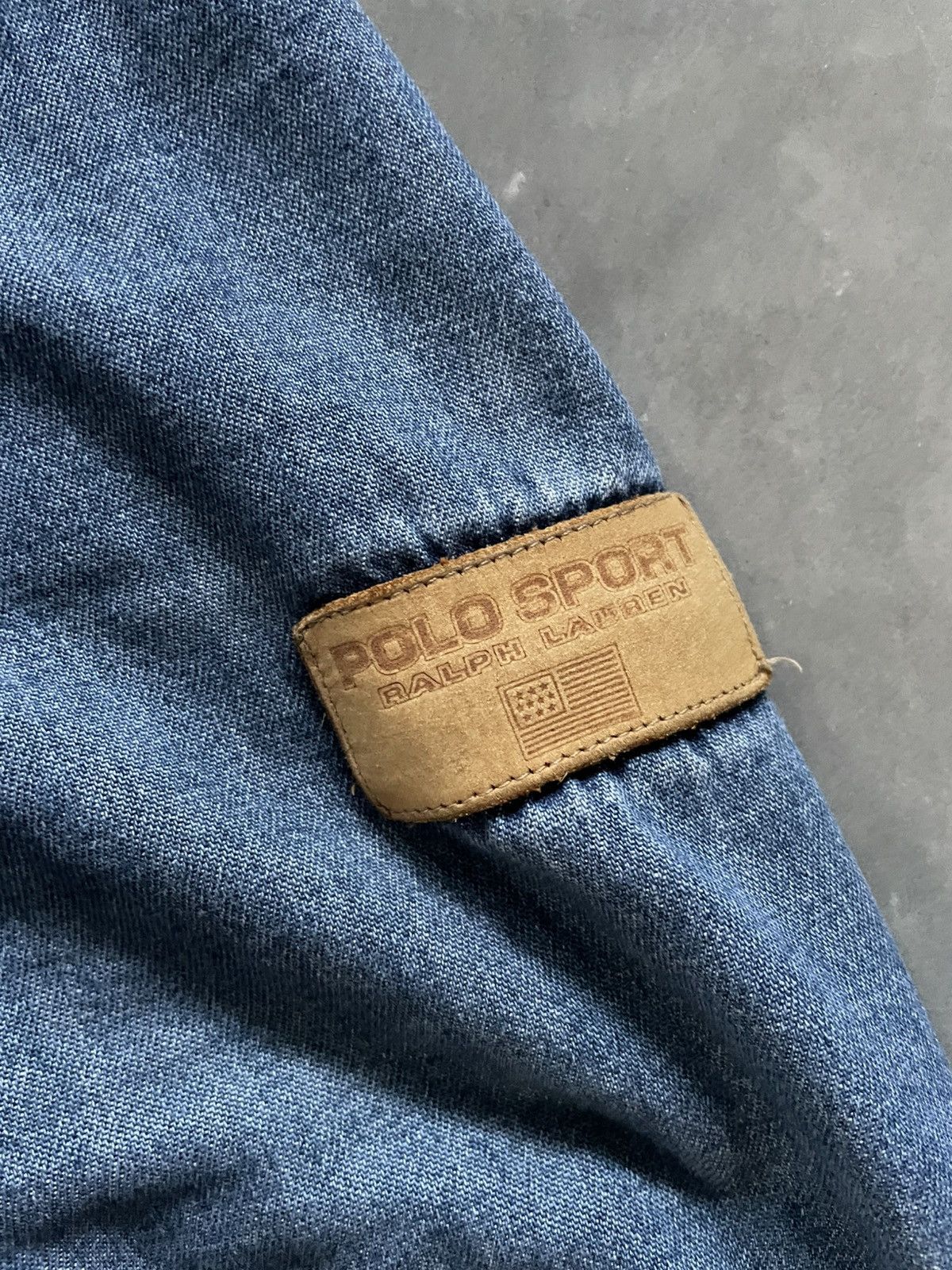 Polo Ralph Lauren Polo Ralph Lauren Active Hoodie Denim Jacket Distressed Size US XL / EU 56 / 4 - 7 Thumbnail