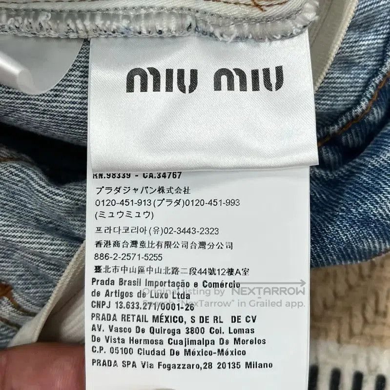 Miu Miu Miu Miu Blue Women's Denim Shorts . Size 23" - 4 Thumbnail