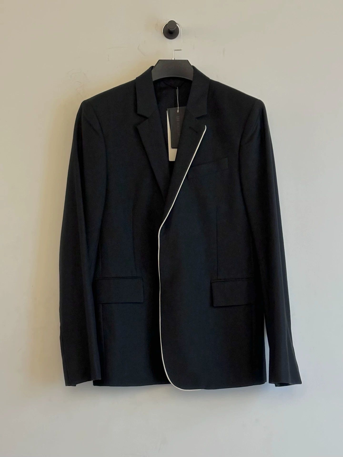 Ann Demeulemeester Ann Demeulemeester White Trim Suit Jacket XS Size US XS / EU 42 / 0 - 1 Thumbnail