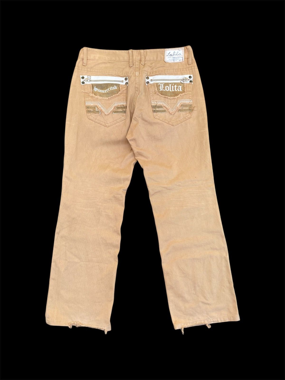 If Six Was Nine Lolita Distressed Flared Jeans Size US 34 / EU 50 - 2 Thumbnail