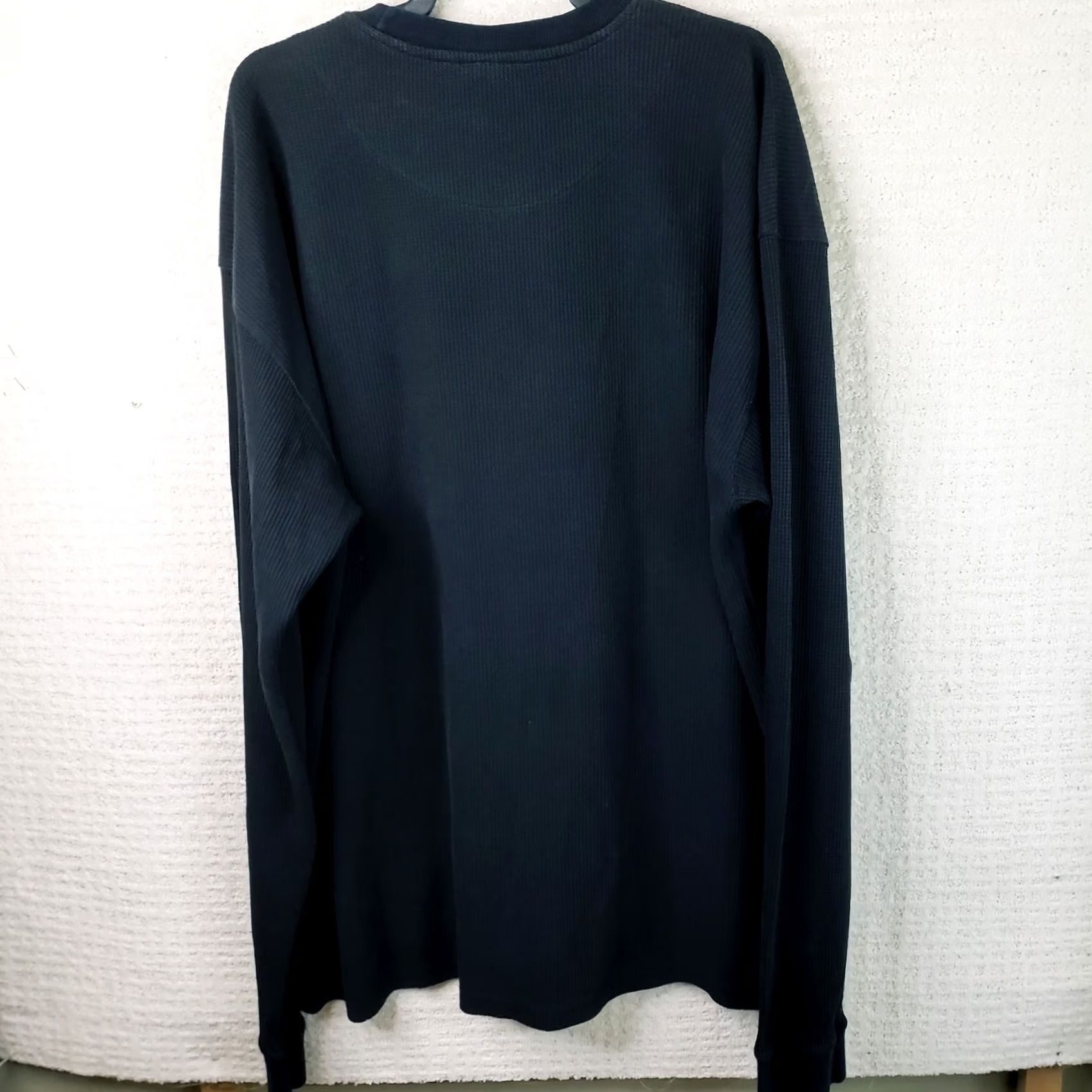 Vintage Access Men T-Shirt 5XL Black Waffle Knit Thermal Long Sleeve Crewneck Big & Tall Size US XXL / EU 58 / 5 - 5 Thumbnail