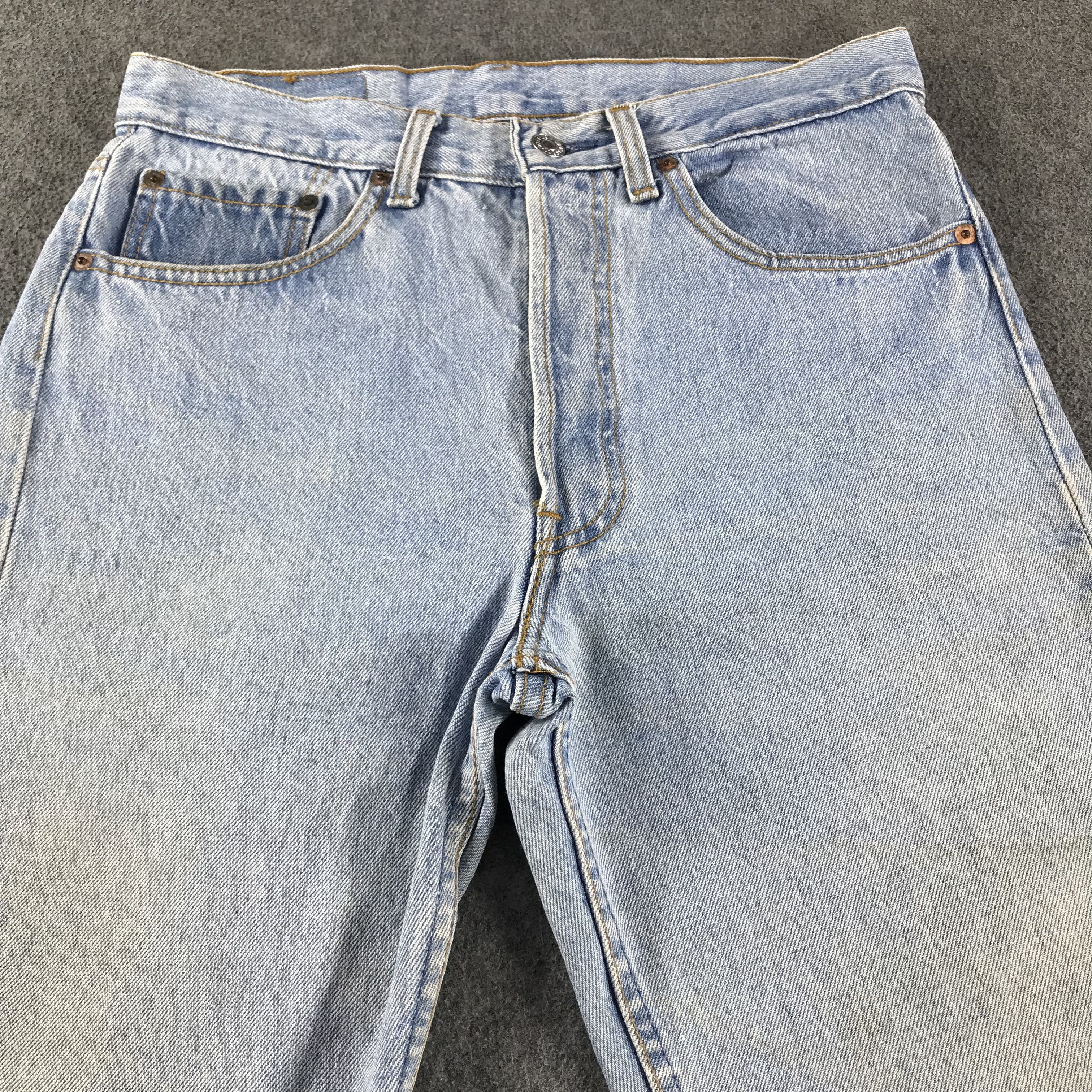 Levi's Vintage 90's Levis 501 Jeans Faded Blue Short Pants KJ3452 Size US 31 - 3 Thumbnail