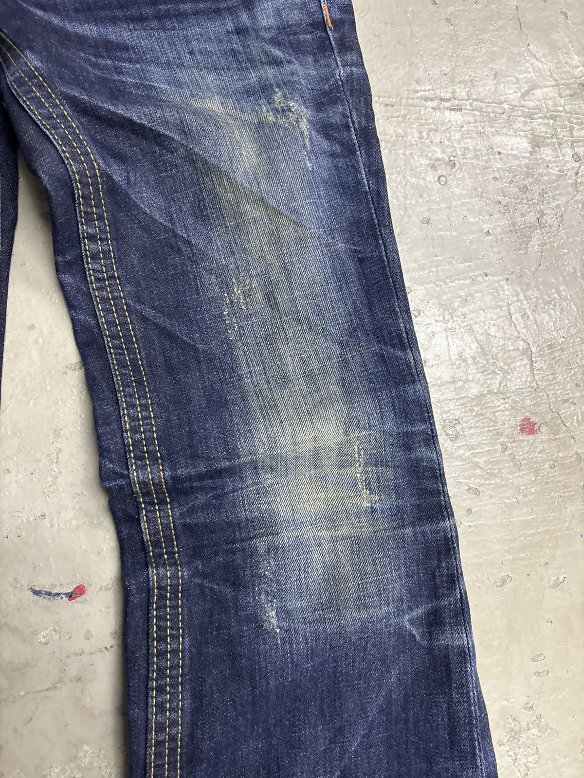 If Six Was Nine Japanese Brand Lolita Mud Wash Flare Heavy Distressed Jeans Size US 30 / EU 46 - 5 Thumbnail