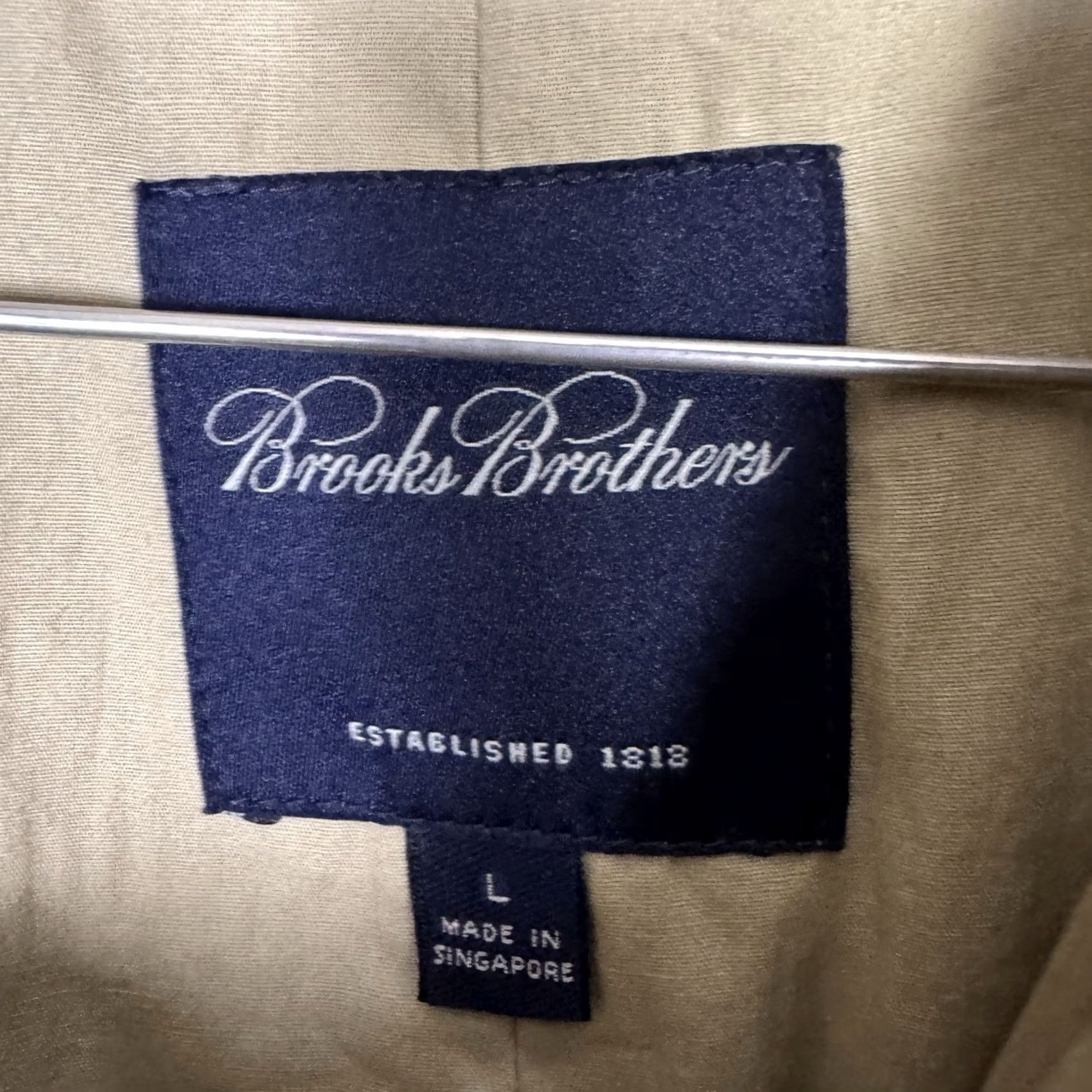 Brooks Brothers Brooks Brothers Jacket Mens L Rain Mac Car Coat Mackintosh CanvasOvercoat Beige M Size US M / EU 48-50 / 2 - 5 Thumbnail