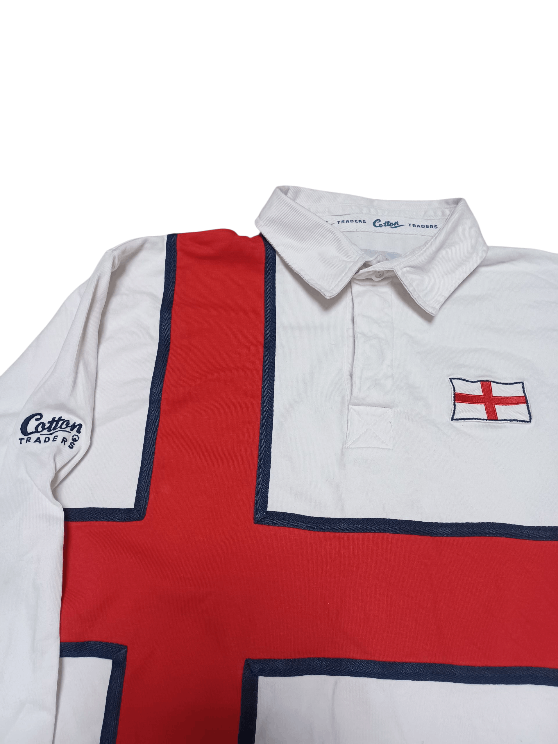 Cotton Traders ENGLAND RUGBY COTTON TRADERS VINTAGE 90S RUGBY SHIRT JERSEY Size US L / EU 52-54 / 3 - 2 Thumbnail