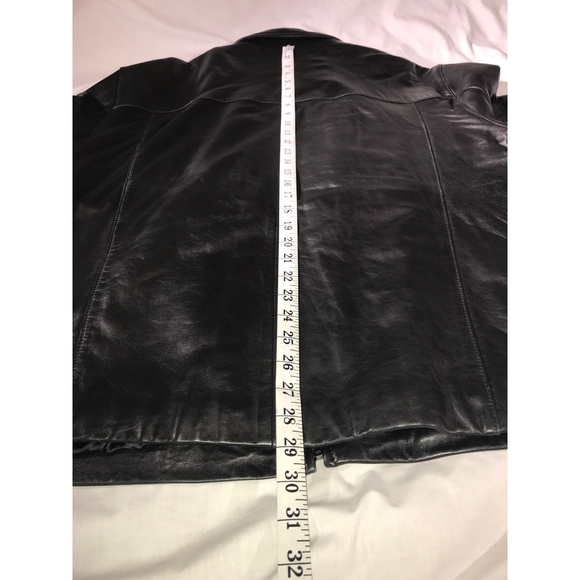 Jhane Barnes Jhane Barnes Men's Soft Black Leather Full Zip Jacket Coat Size US S / EU 44-46 / 1 - 8 Thumbnail