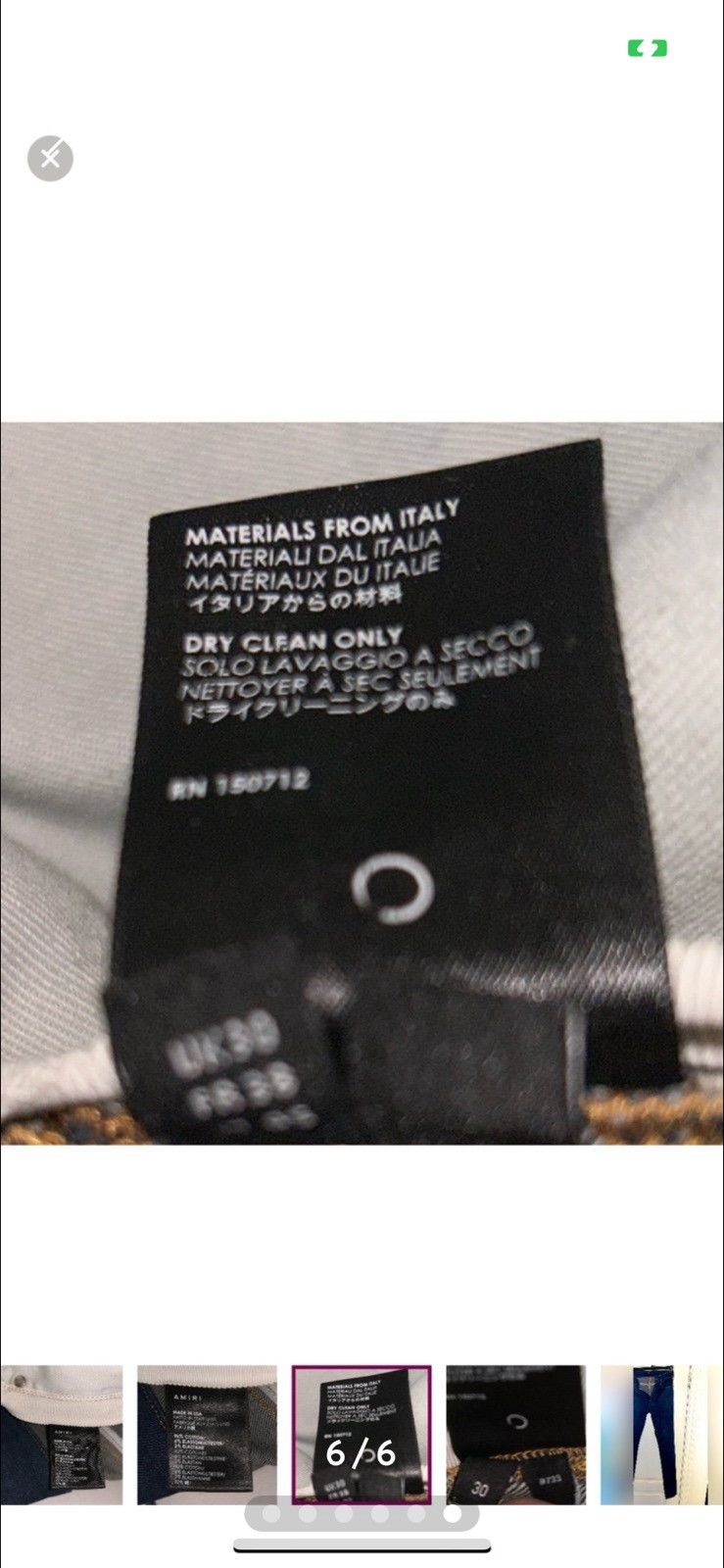 Amiri Amiri 30w x 34.5” inseam nwot stack medium indigo 92/6/2 NEW Size US 30 / EU 46 - 5 Thumbnail