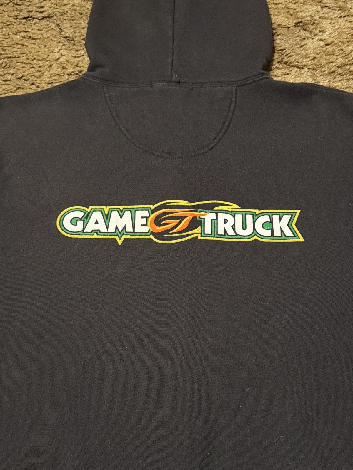 Vintage Y2K Game Truck Heavyweight Zip Up Hoodie Black Large Size US L / EU 52-54 / 3 - 2 Thumbnail