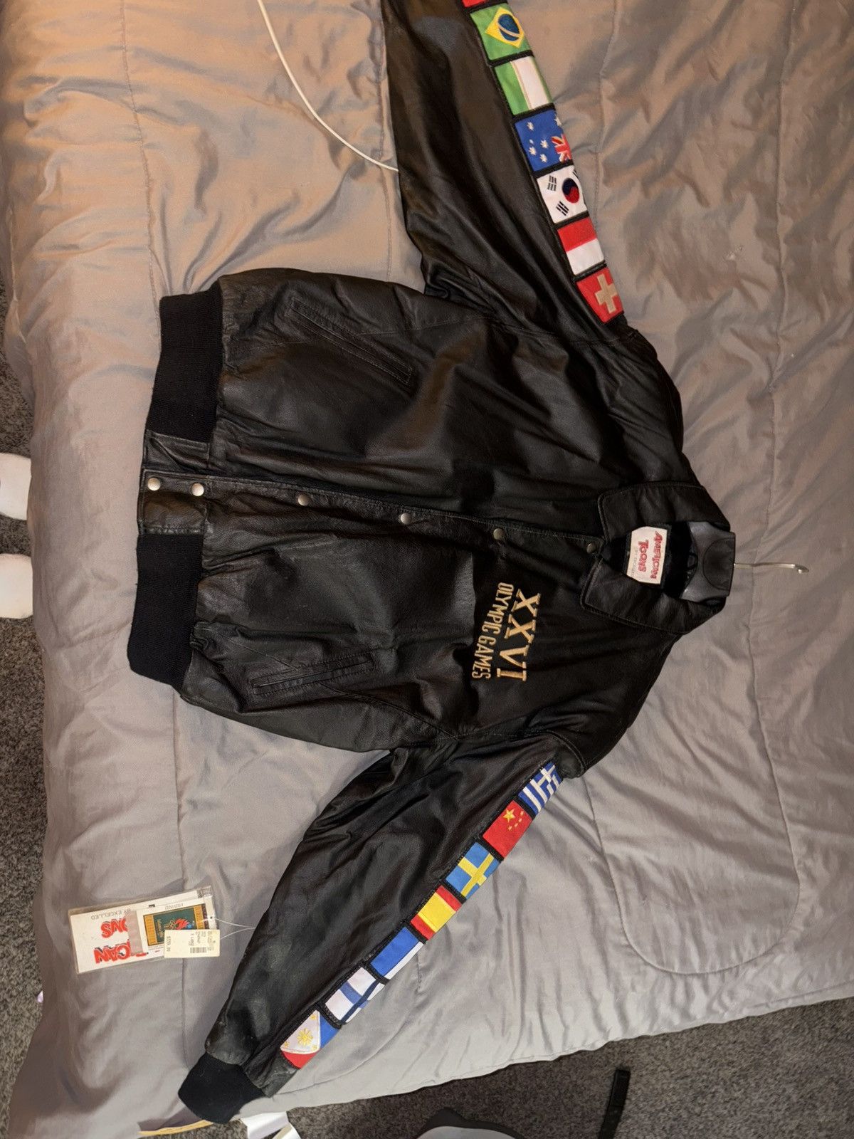 Excelled 1996 Atlanta Olympic Games Leather Jacket XL New w/ Tags Size US XL / EU 56 / 4 - 1 Thumbnail