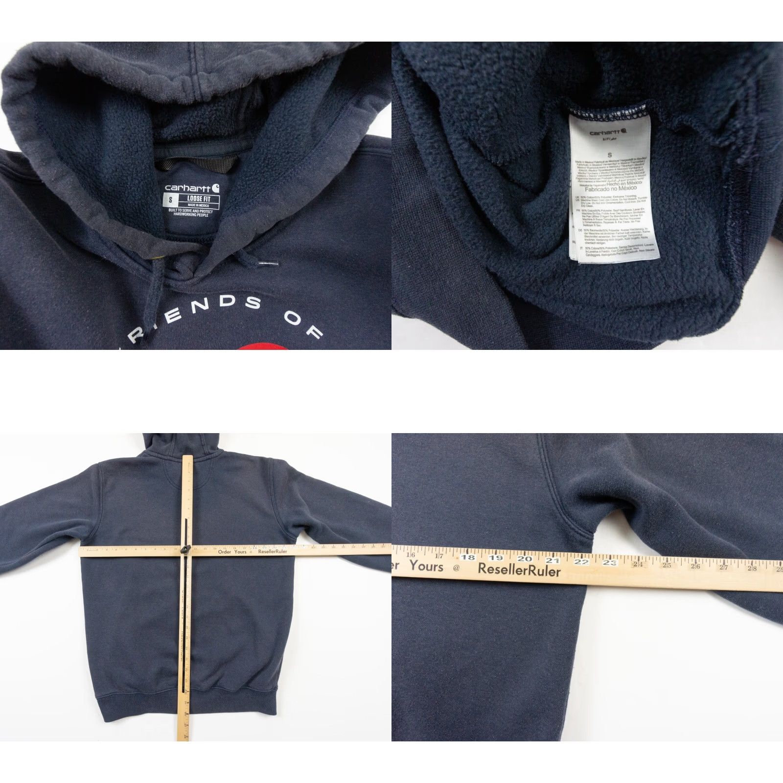 Carhartt Carhartt Hoodie Mens Small Blue Pullover Regular Fit All Seasons Faded Logo Sweatshirt Size US S / EU 44-46 / 1 - 8 Thumbnail