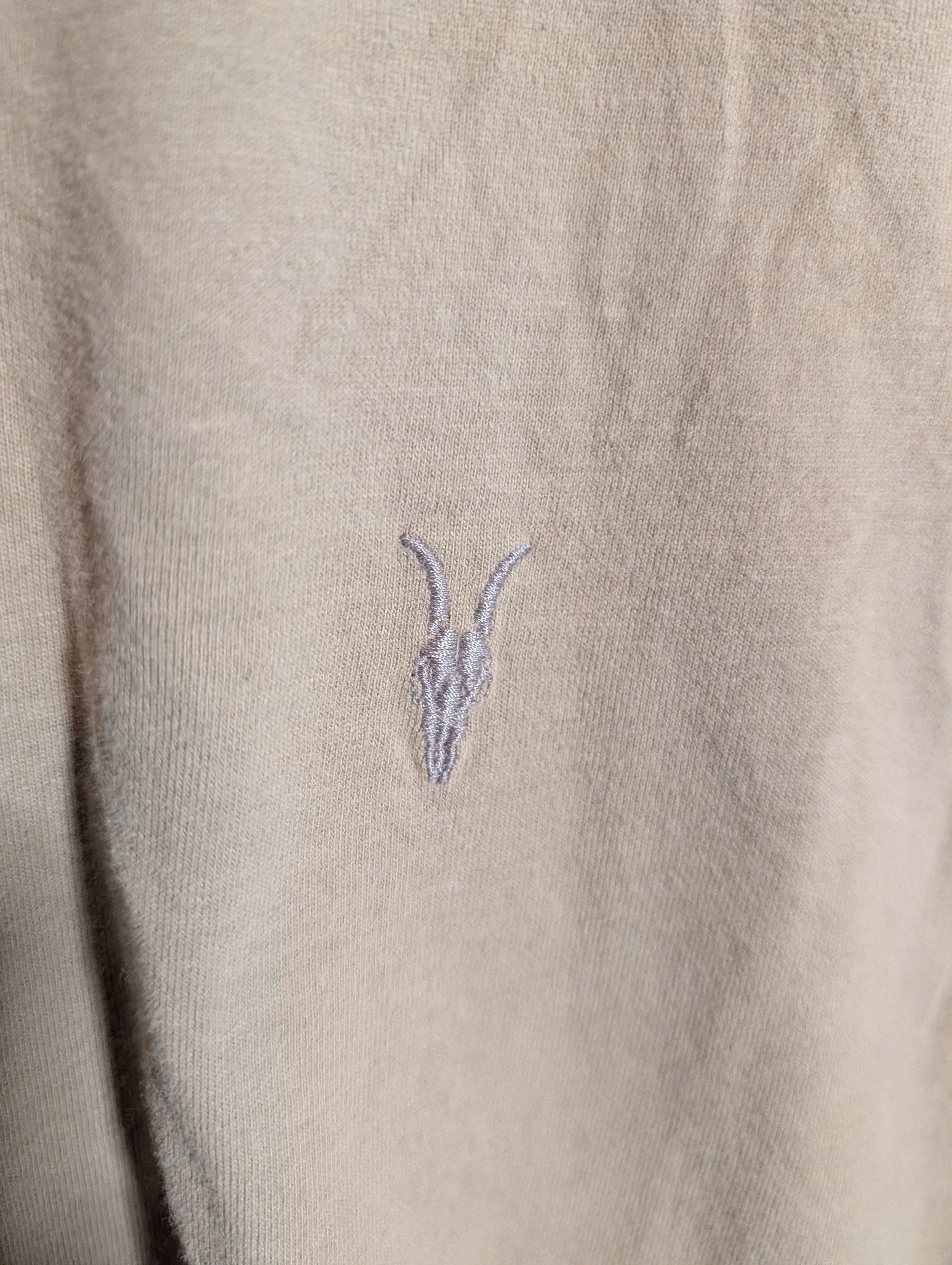 Allsaints Beige ram skull logo organic cotton t-shirt Size US L / EU 52-54 / 3 - 3 Thumbnail