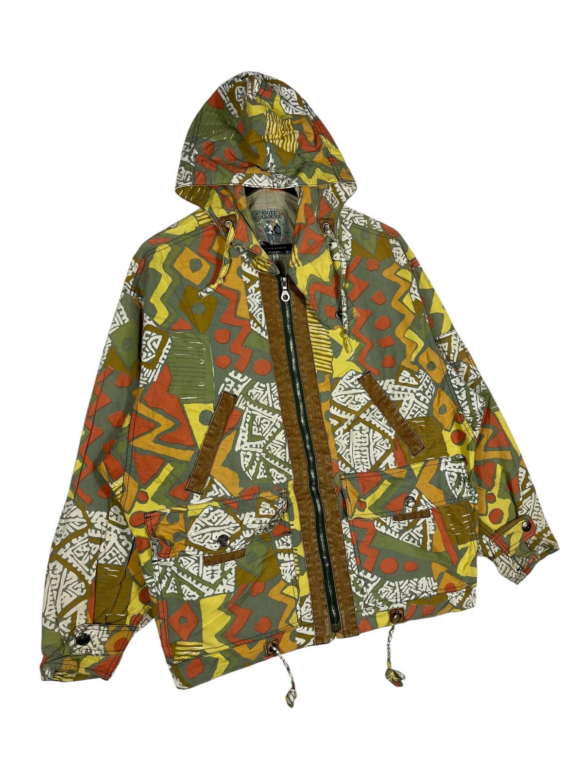 Nigel Cabourn Vintage Nigel Cabourn Geometric Parka Jacket Size US XL / EU 56 / 4 - 5 Thumbnail