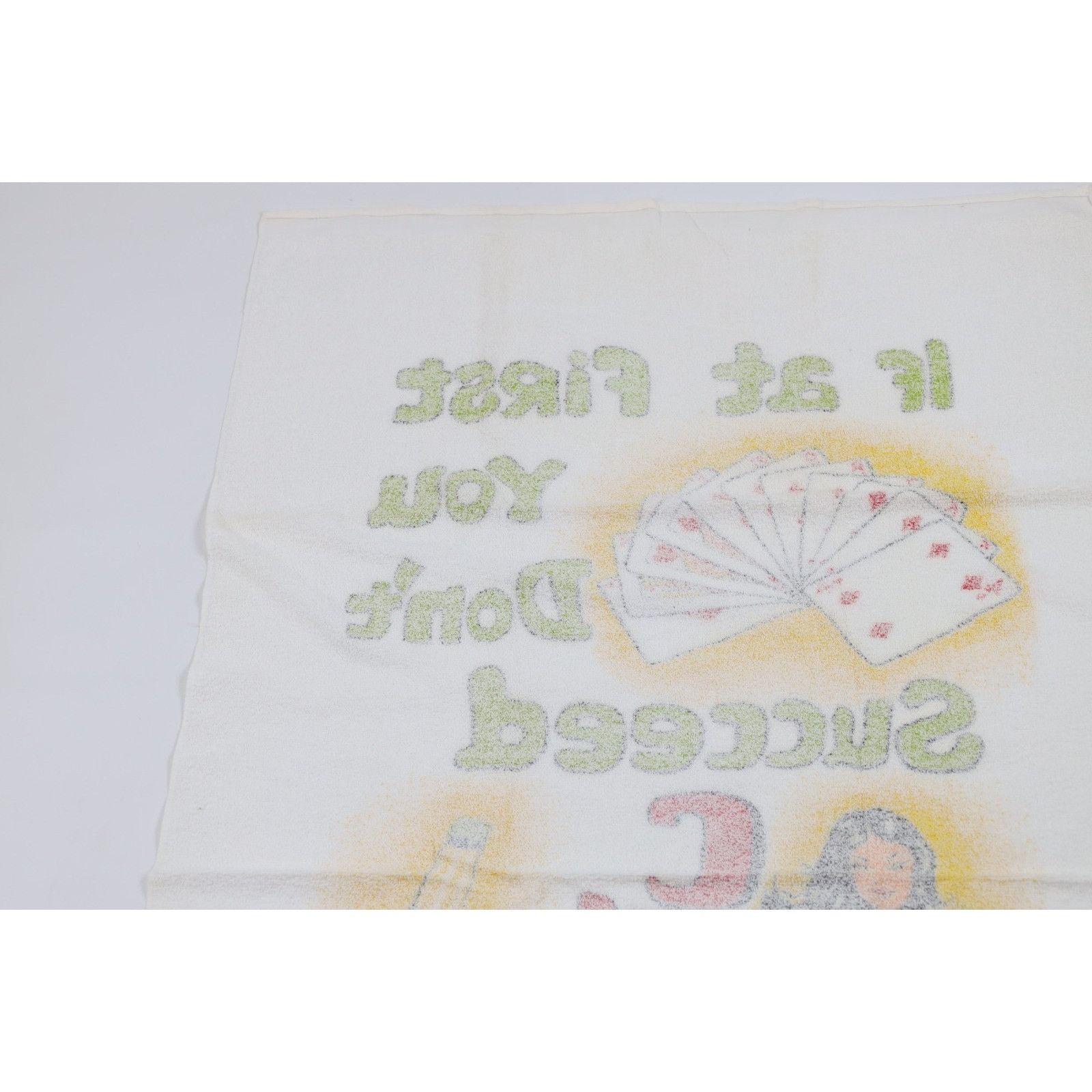 Vintage Vintage 80s 90s If At First You Don't Succeed Cheat Card Pok Size ONE SIZE - 10 Thumbnail