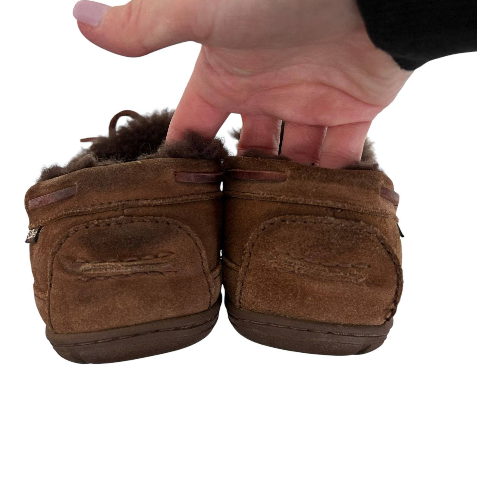 L.L. Bean LL Bean Brown Suede Moccasins Slippers Sz 8 Size US 8 / IT 38 - 5 Thumbnail
