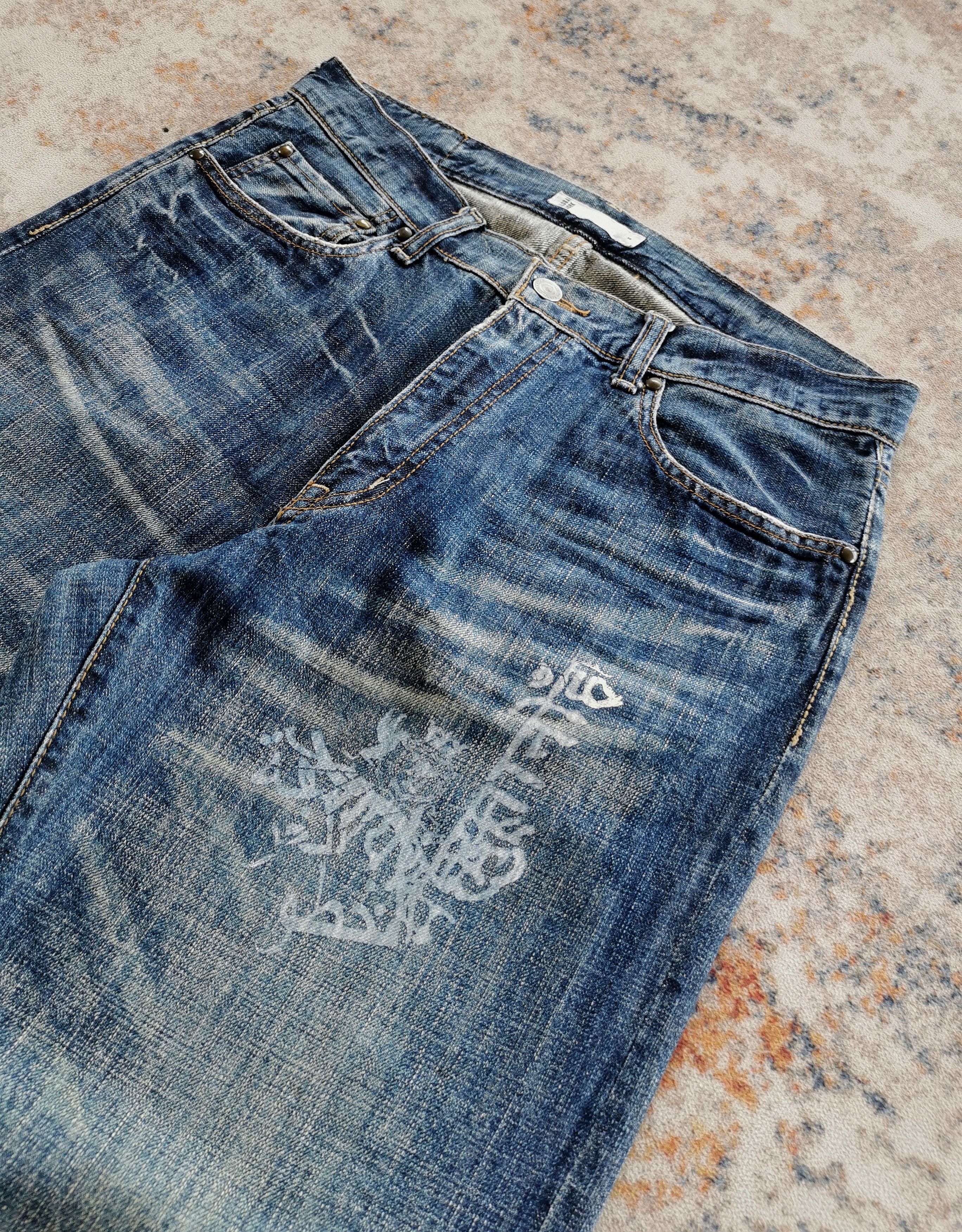Global Work Vintage Baggy Jeans - Size 31x28 Size US 31 - 3 Thumbnail