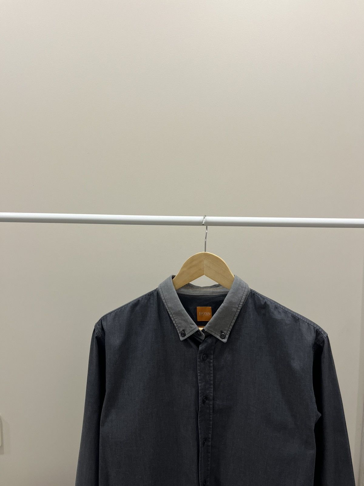 Hugo Boss Hugo Boss Shirt Gray Stripel Oxford Cotton Button Up Mens Size US L / EU 52-54 / 3 - 2 Thumbnail