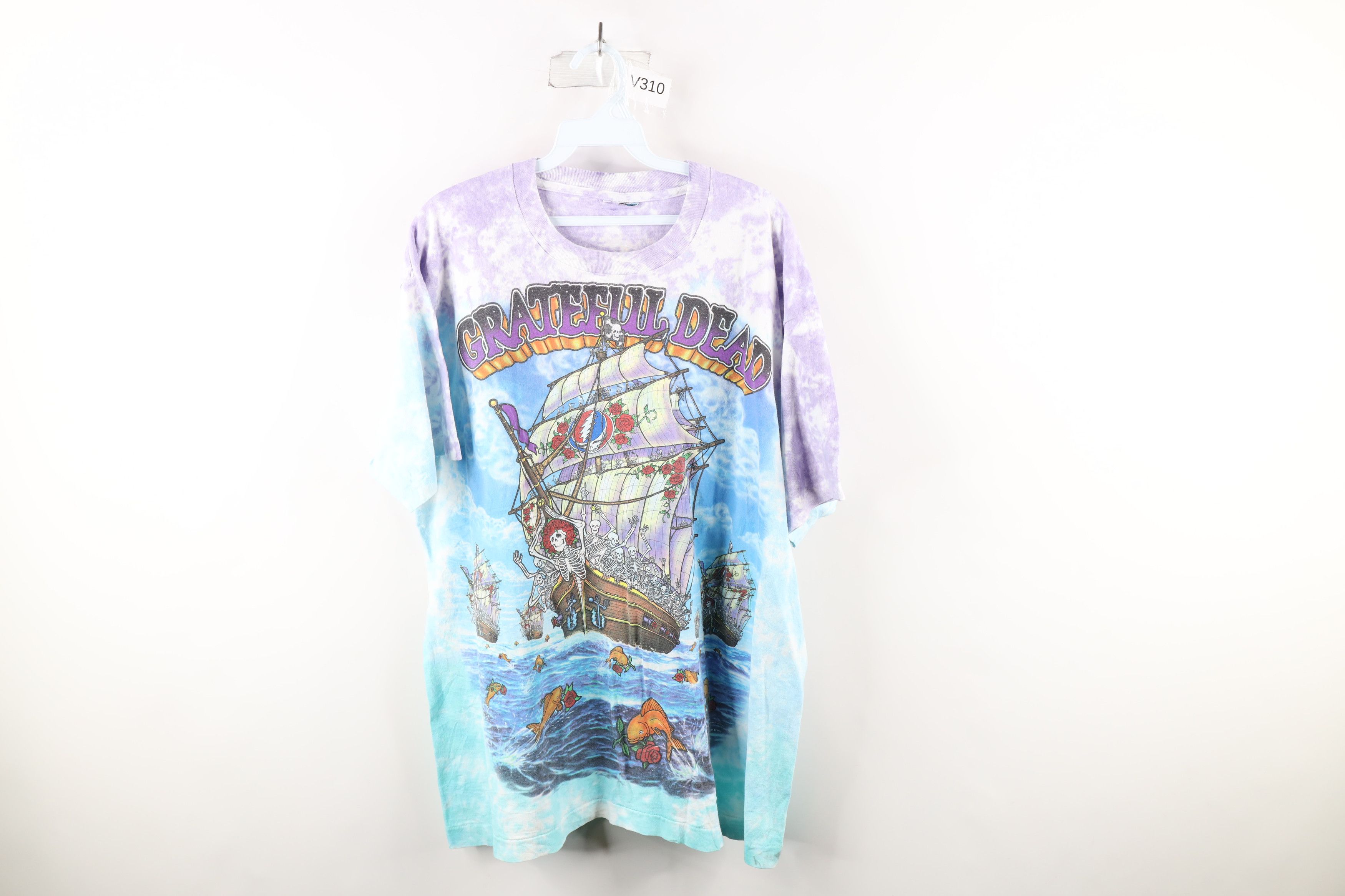 image of Vintage 90's Grateful Dead Ship Of Fools Band T-Shirt Cotton, Men's (Size XL)