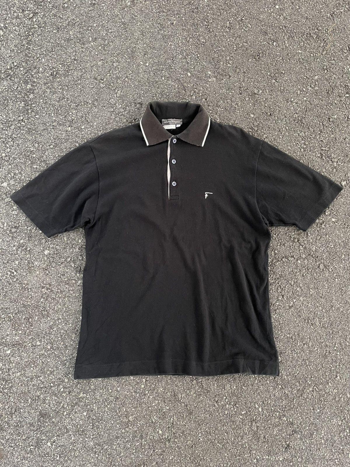 Salvatore Ferragamo Salvatore Ferragamo Signature Polo Shirt Men Size US L / EU 52-54 / 3 - 1 Thumbnail