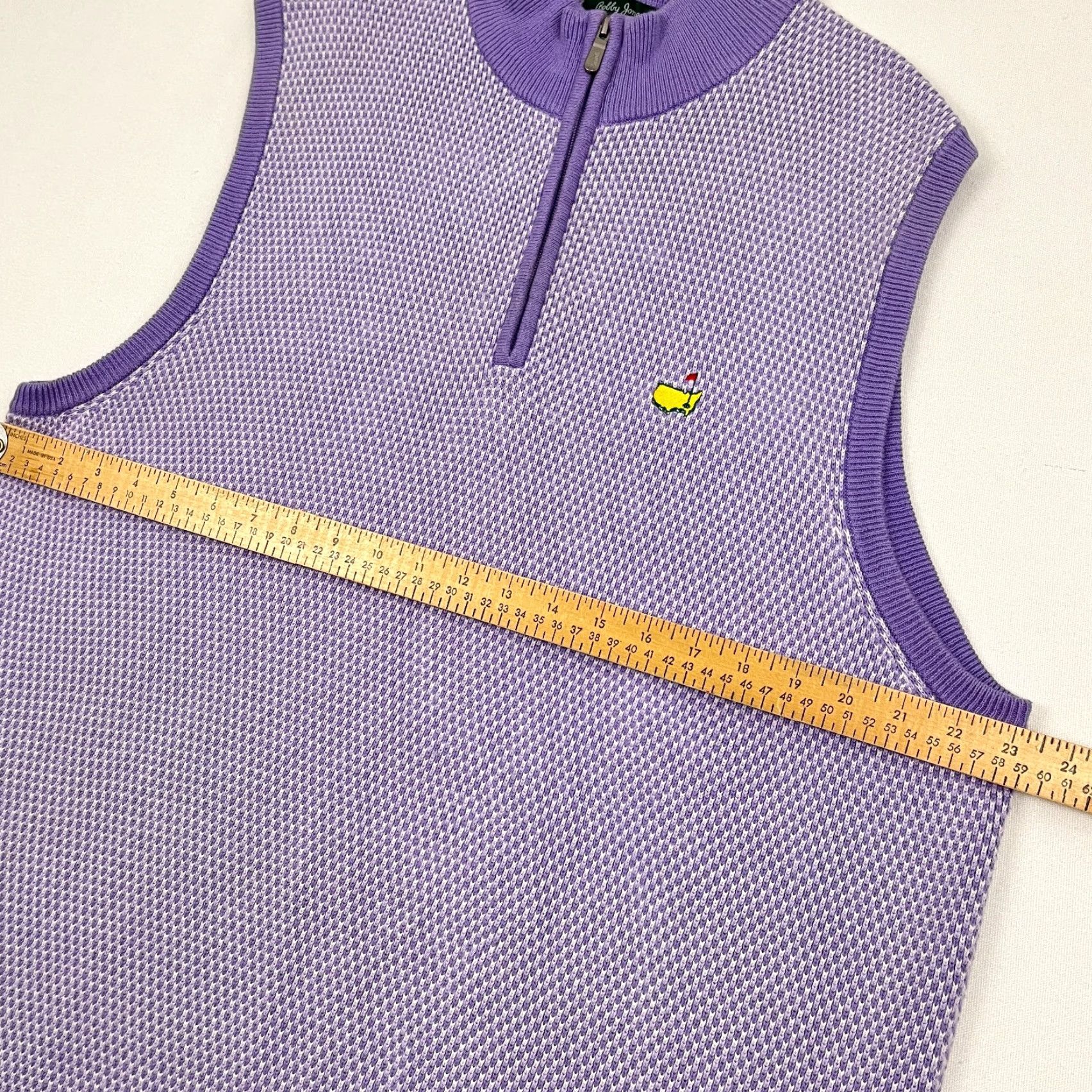 Vintage Masters Golf Sweater Vest Mens XL Purple Knit Bobby Jones Silk Cashmere Pullover Vest Size US XL / EU 56 / 4 - 5 Thumbnail