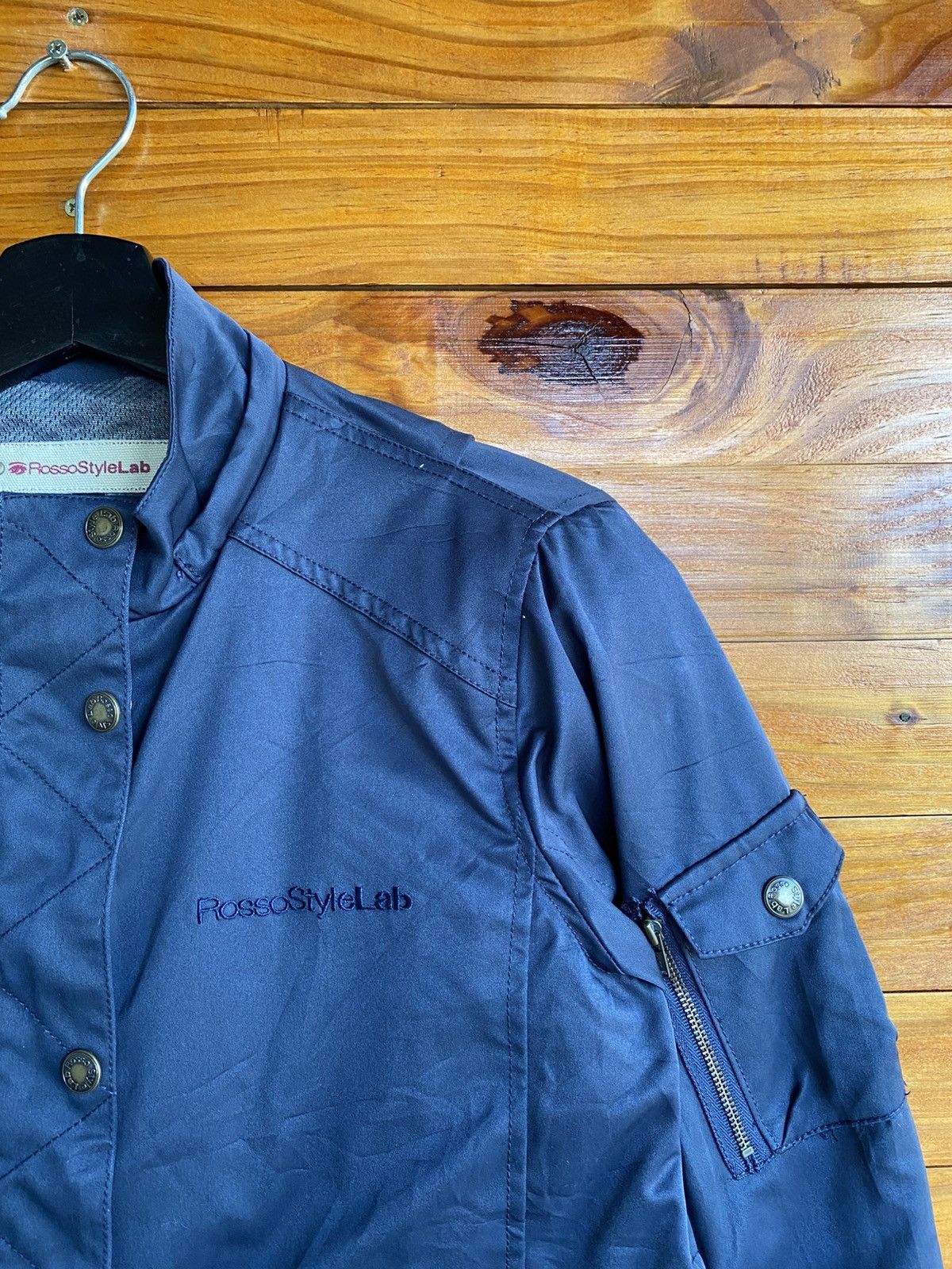 Designer RossoStyleLab Women’s Navy Blue Motorcycle-Style Jacket Size US S / EU 44-46 / 1 - 8 Thumbnail