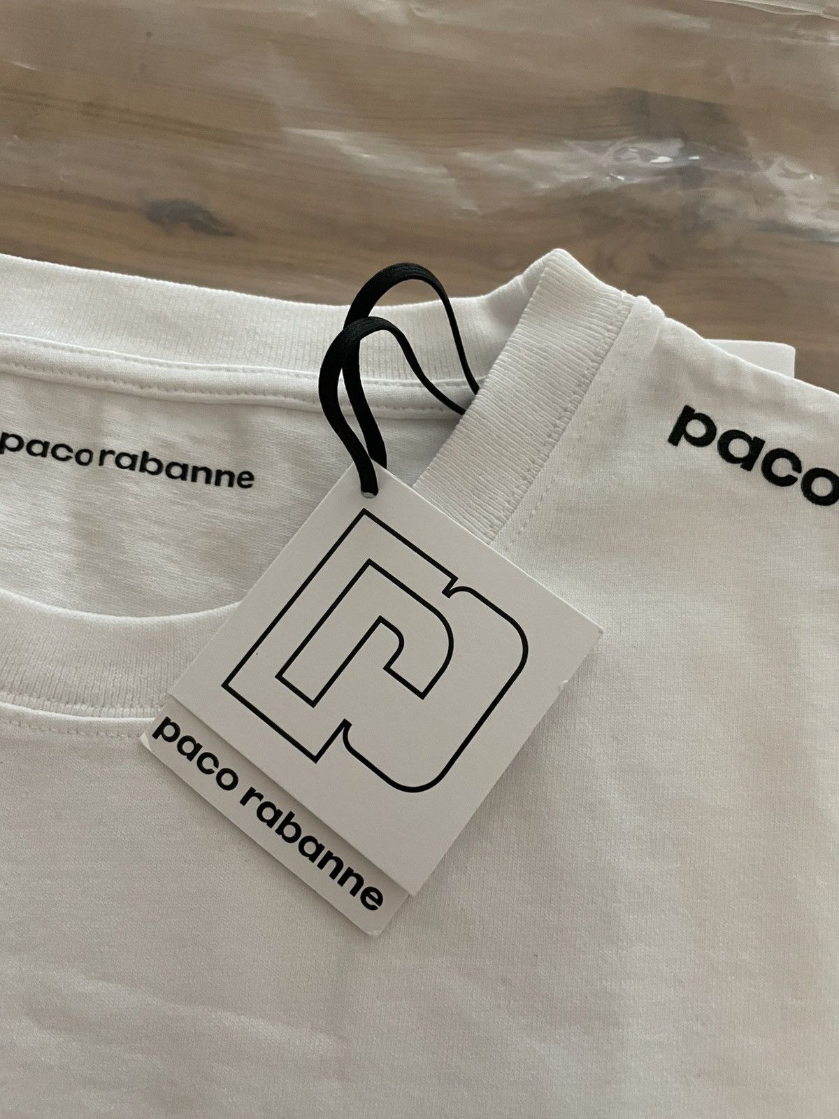 Paco Rabanne Rabanne white t-shirt shoulder logo Size L / US 10 / IT 46 - 4 Thumbnail