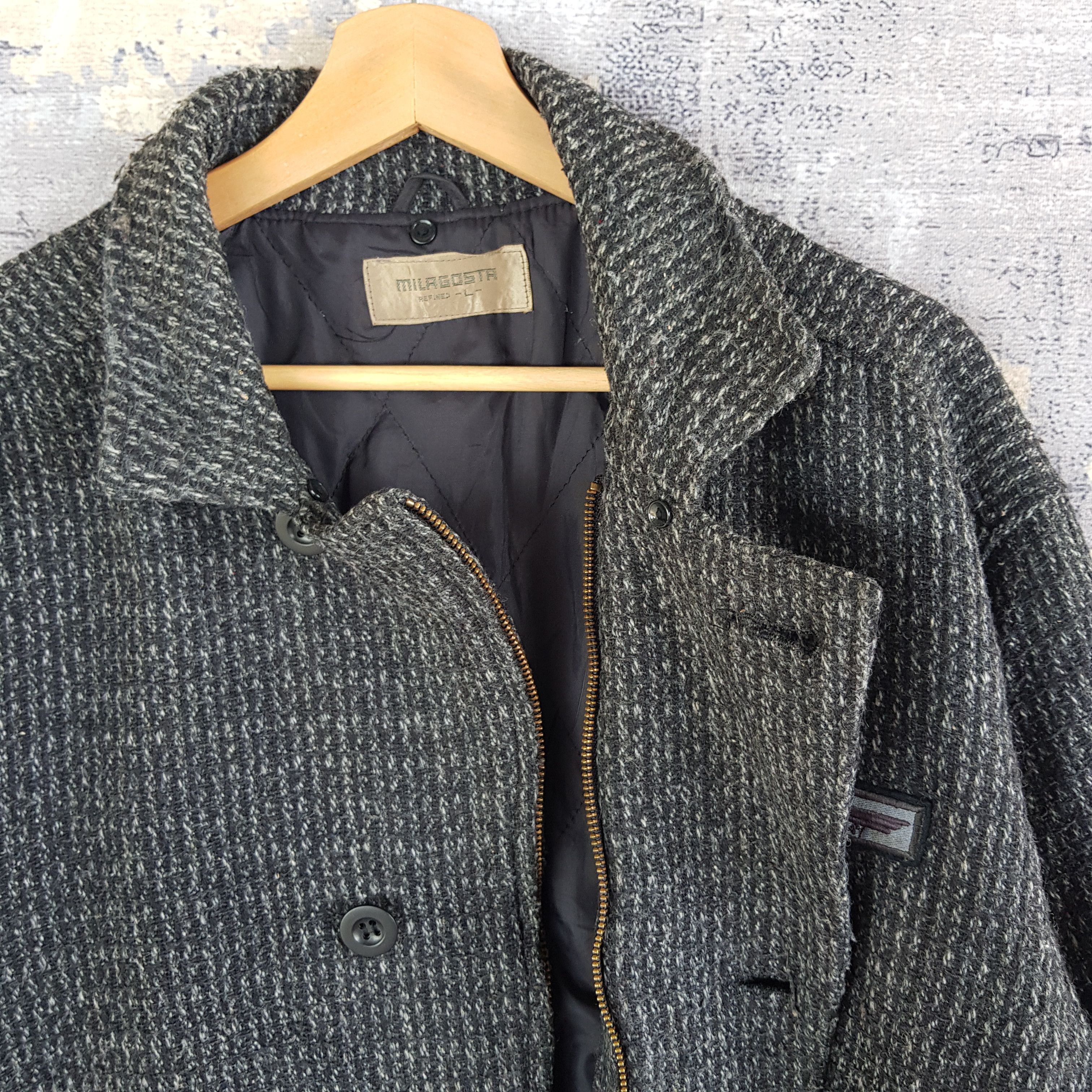 Japanese Brand × Vintage Vintage Japanese Milasosta Varsity Jacket Wool Jacket Size US M / EU 48-50 / 2 - 5 Thumbnail