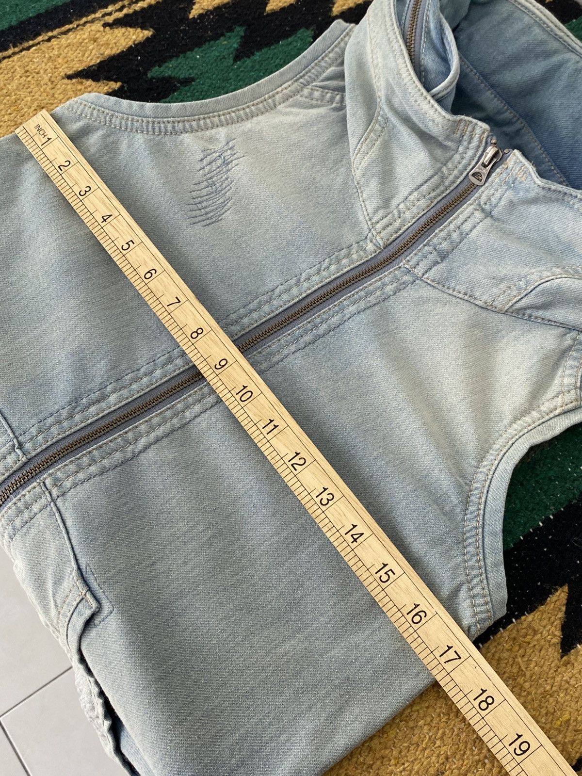 GOA Goa Bono 00s Y2K Washed Denim Vest Japan Size US S / EU 44-46 / 1 - 5 Thumbnail