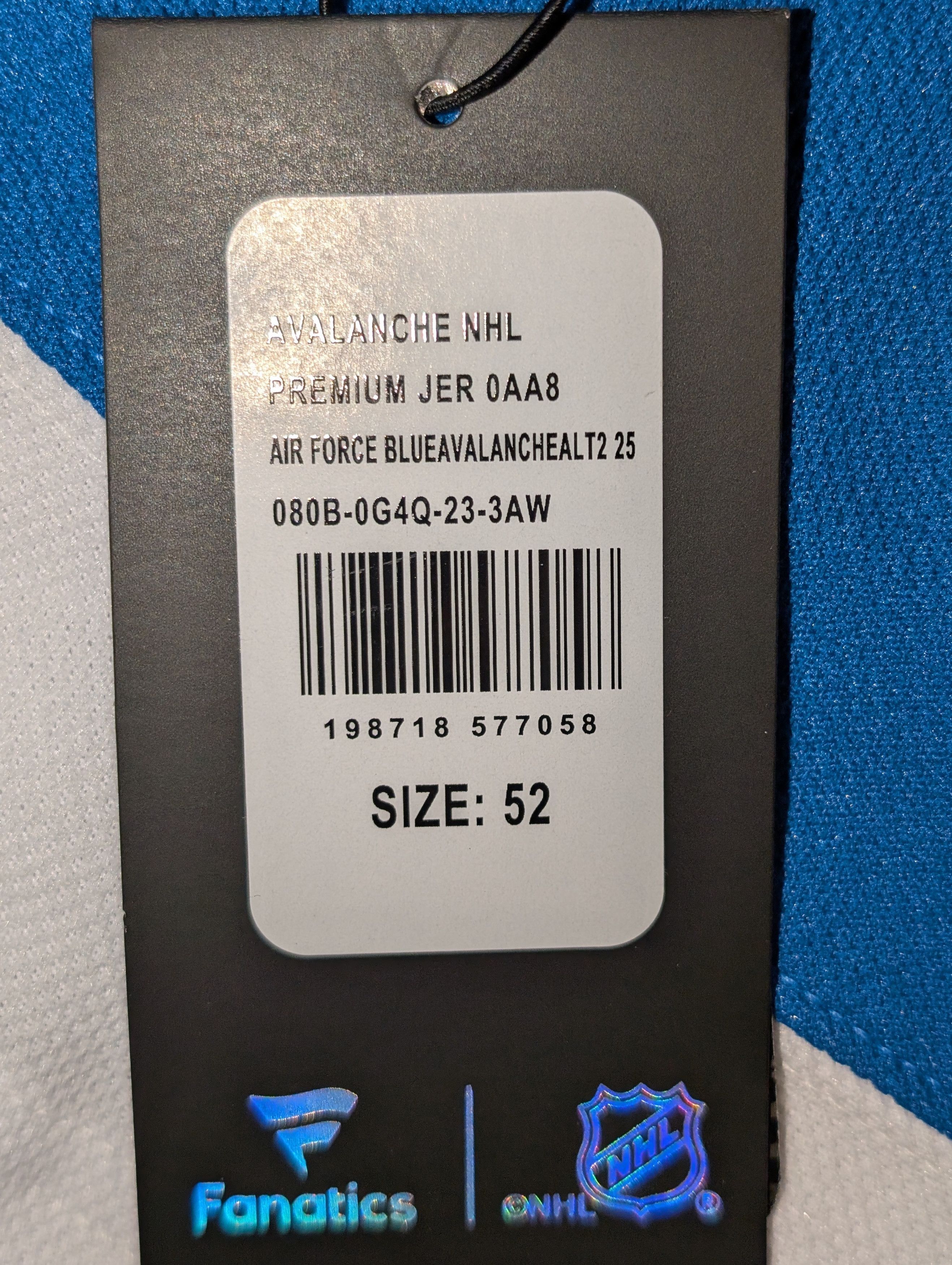 NHL Gabriel Landeskog Colorado Avalanche 3rd jersey Fanatics 52 Size US L / EU 52-54 / 3 - 10 Thumbnail