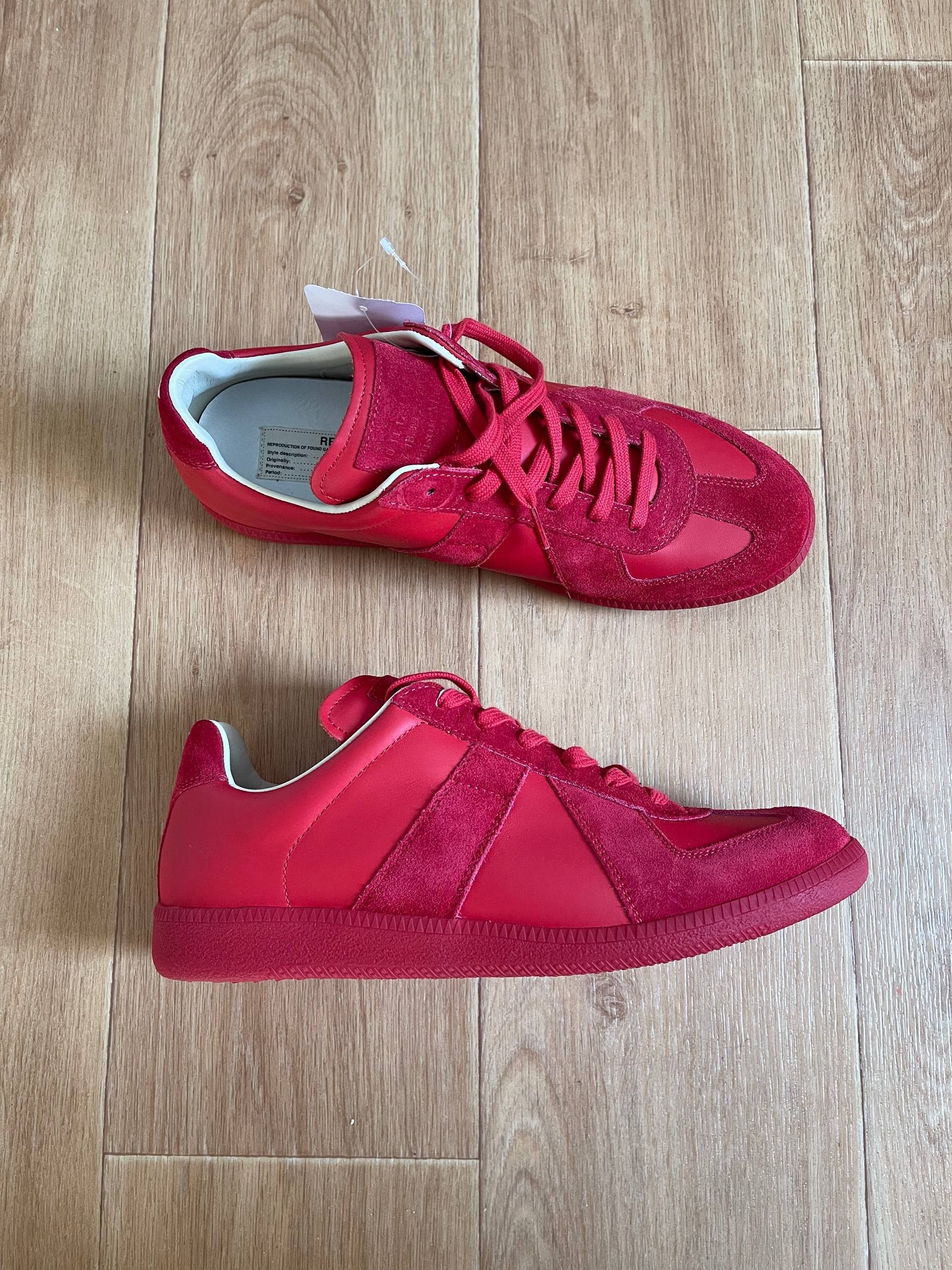 Maison Margiela Maison Martin Margiela MMM Low tTop Replica Red Sneaers Sz42 Size US 9 / EU 42 - 18 Thumbnail