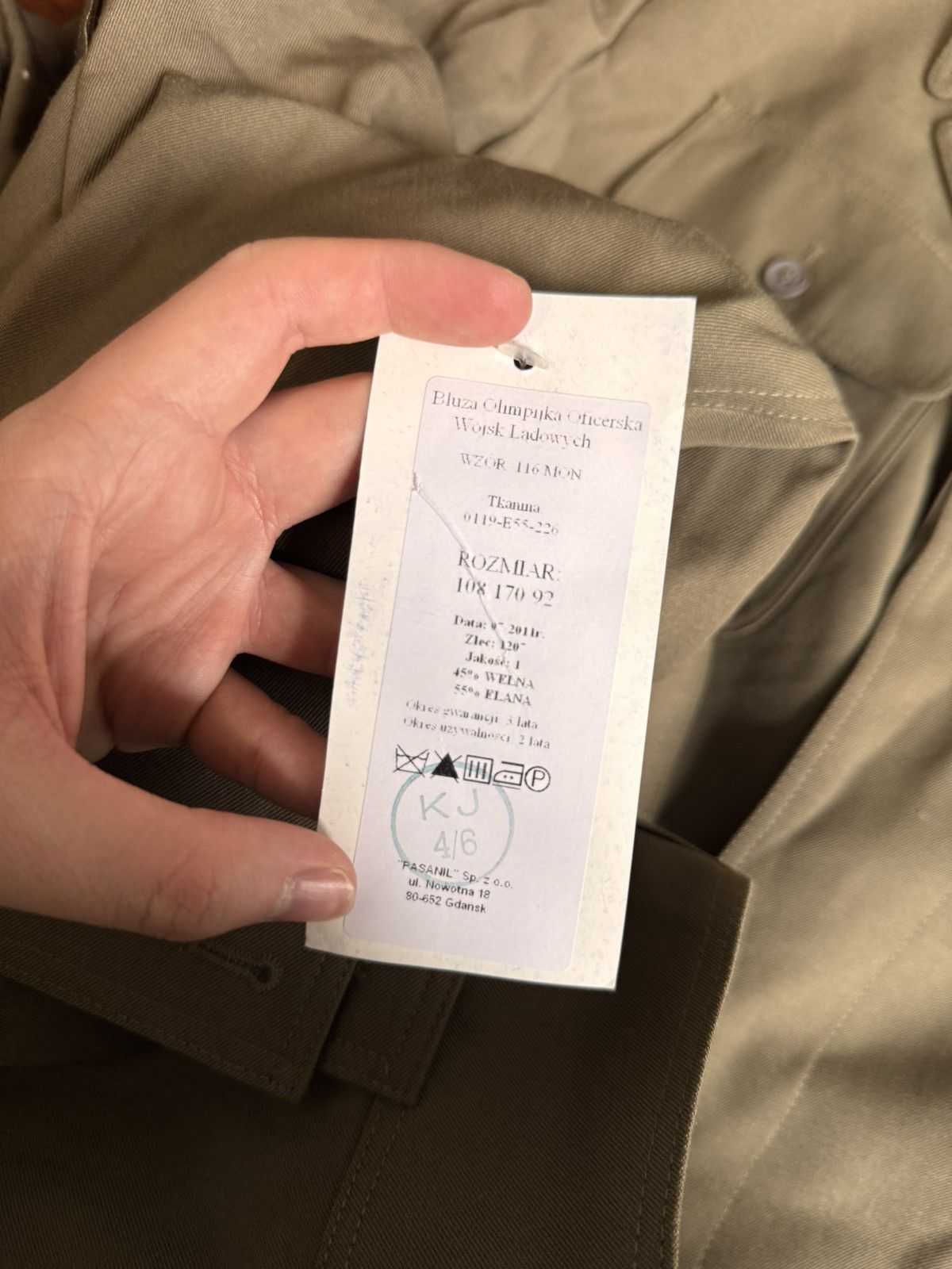 Other Olive Military Jacket Workwear Cropped Boxy Type 50s Size US L / EU 52-54 / 3 - 7 Thumbnail