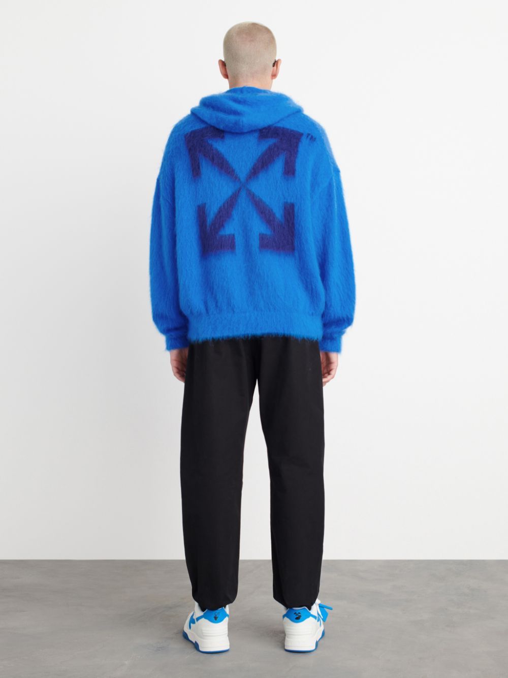 Off-White o1gr1nt1124 Arrow Mohair Skate Knit Hoodie in Peacock Size US S / EU 44-46 / 1 - 4 Thumbnail