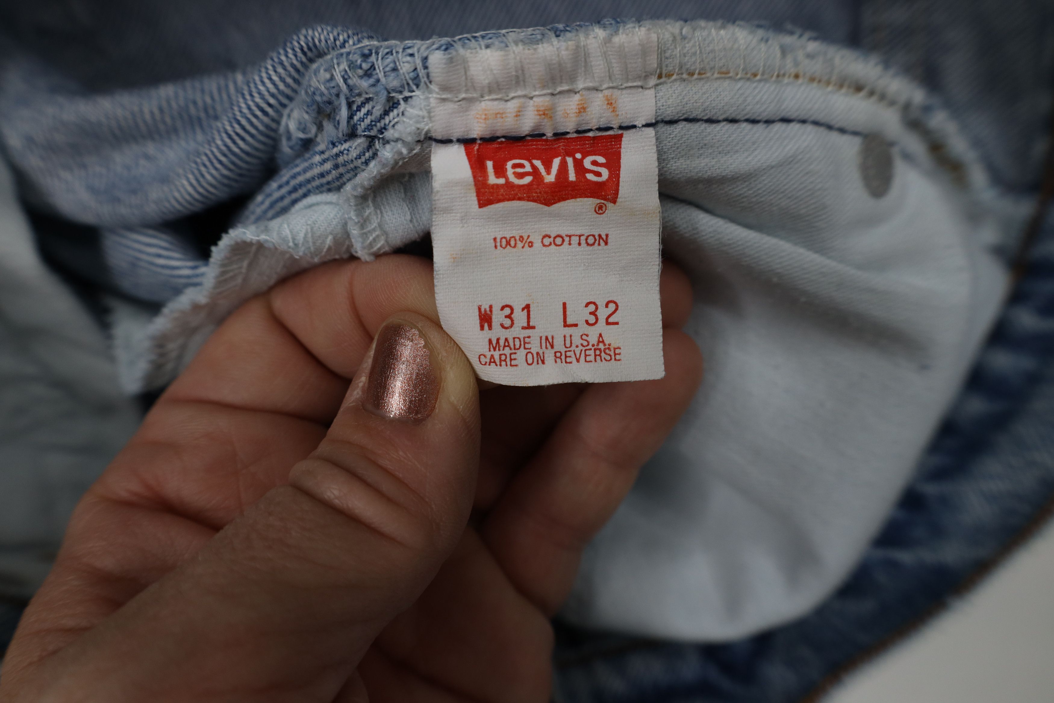 Levi's Vintage 80s Levis 505 Orange Tab Acid Wash Denim Shorts USA Size US 31 - 10 Thumbnail