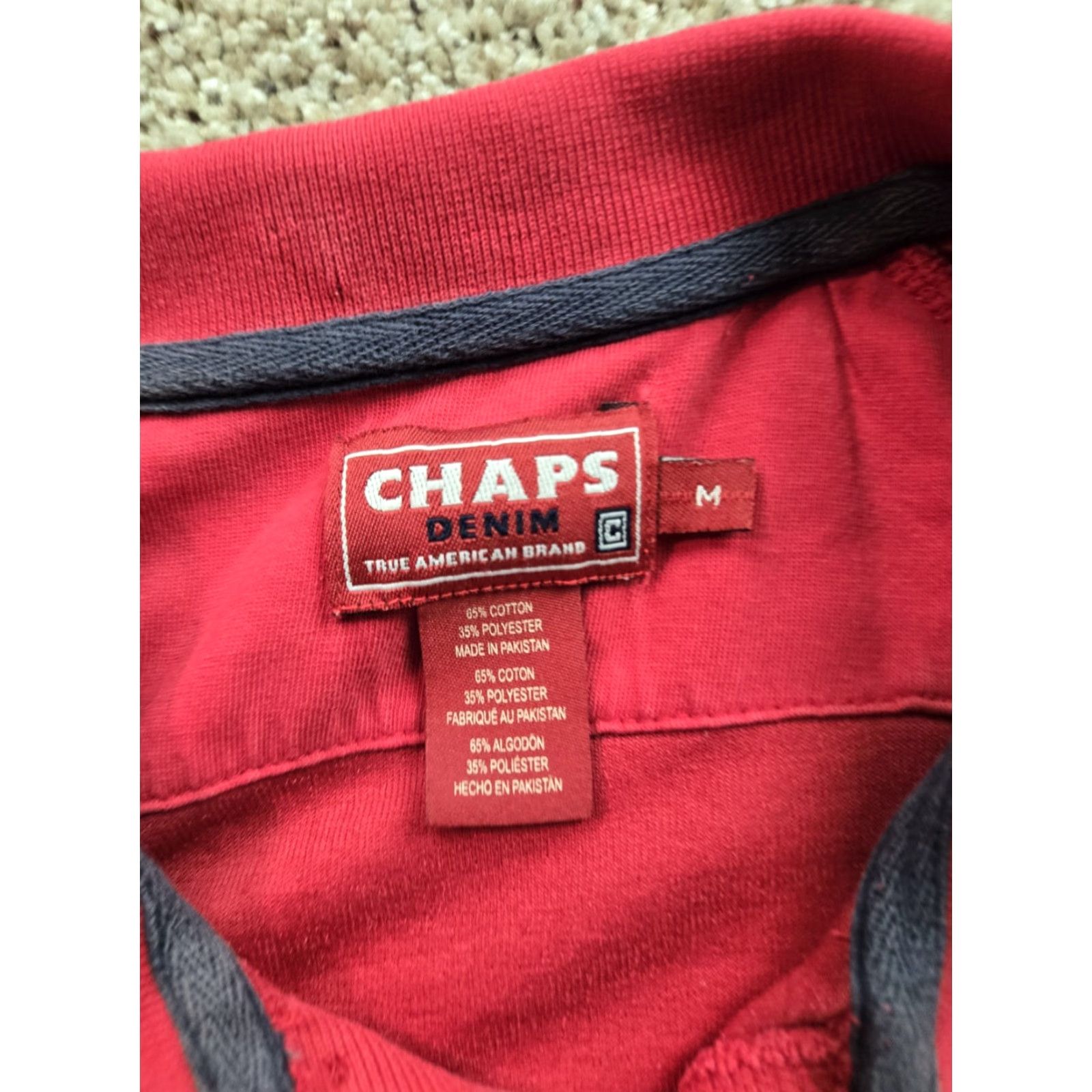 Chaps VINTAGE Chaps Polo Shirt Mens M Red Short Sleeve Polo Shirt Casual Cotton Blend Terry Logo 90s Mens Size US M / EU 48-50 / 2 - 4 Thumbnail