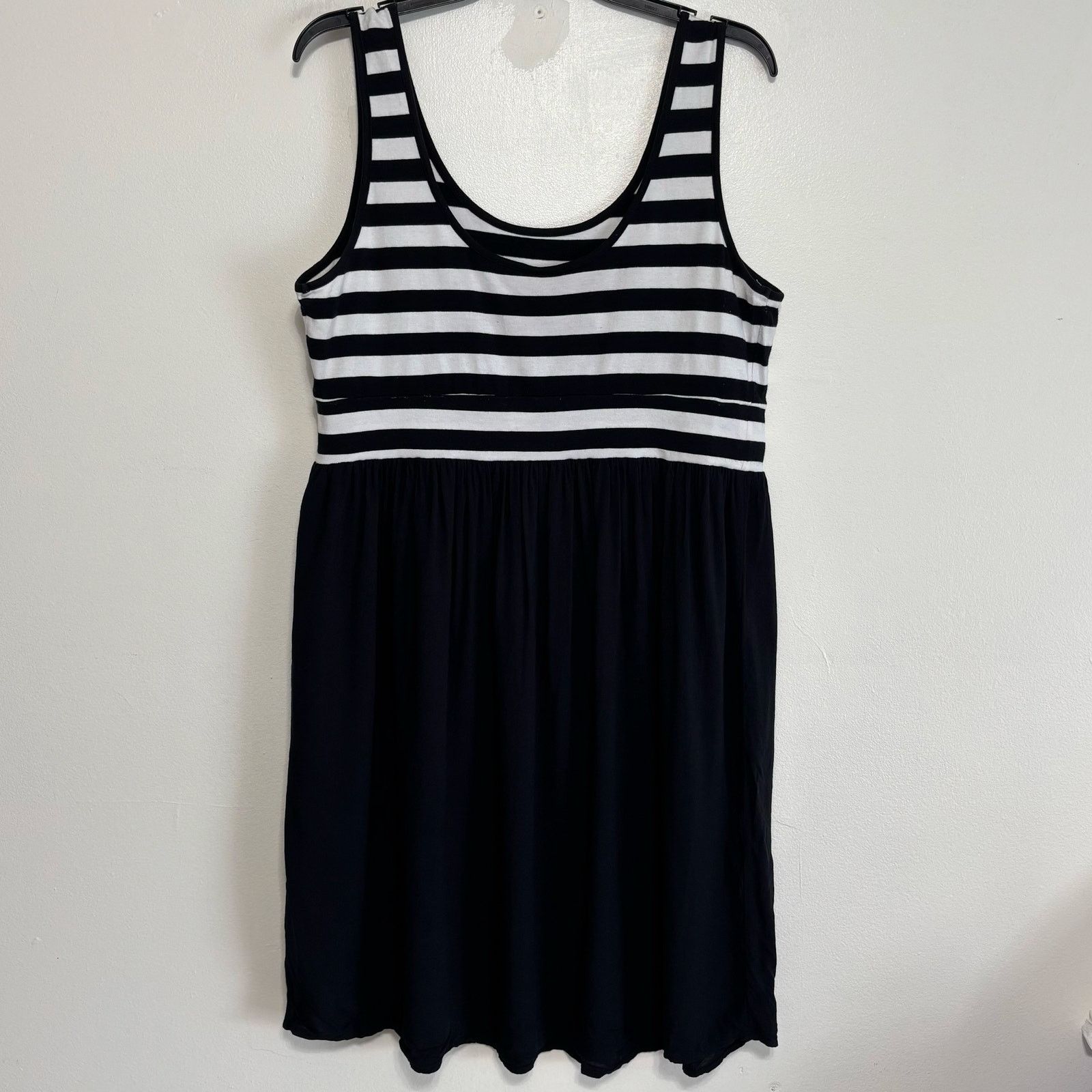 Other Torrid Black and White Striped Knit Thick Strap Tank Dress Size XL / US 12-14 / IT 48-50 - 1 Thumbnail