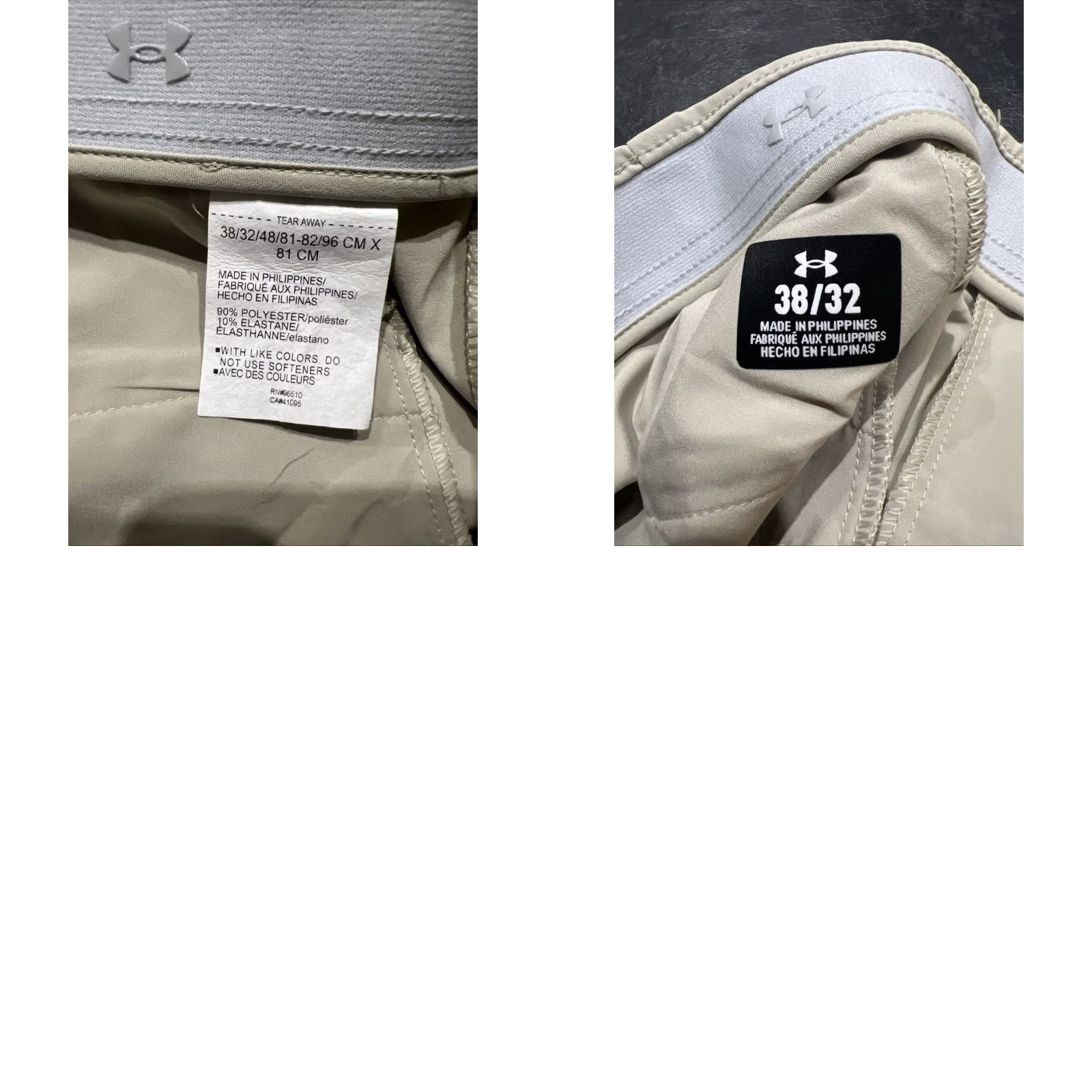 Under Armour Under Armour Pants Mens 38x32 Cream Beige Golf Performance Lightweight Stretch Straight Leg Regular Size US 38 / EU 54 - 8 Thumbnail