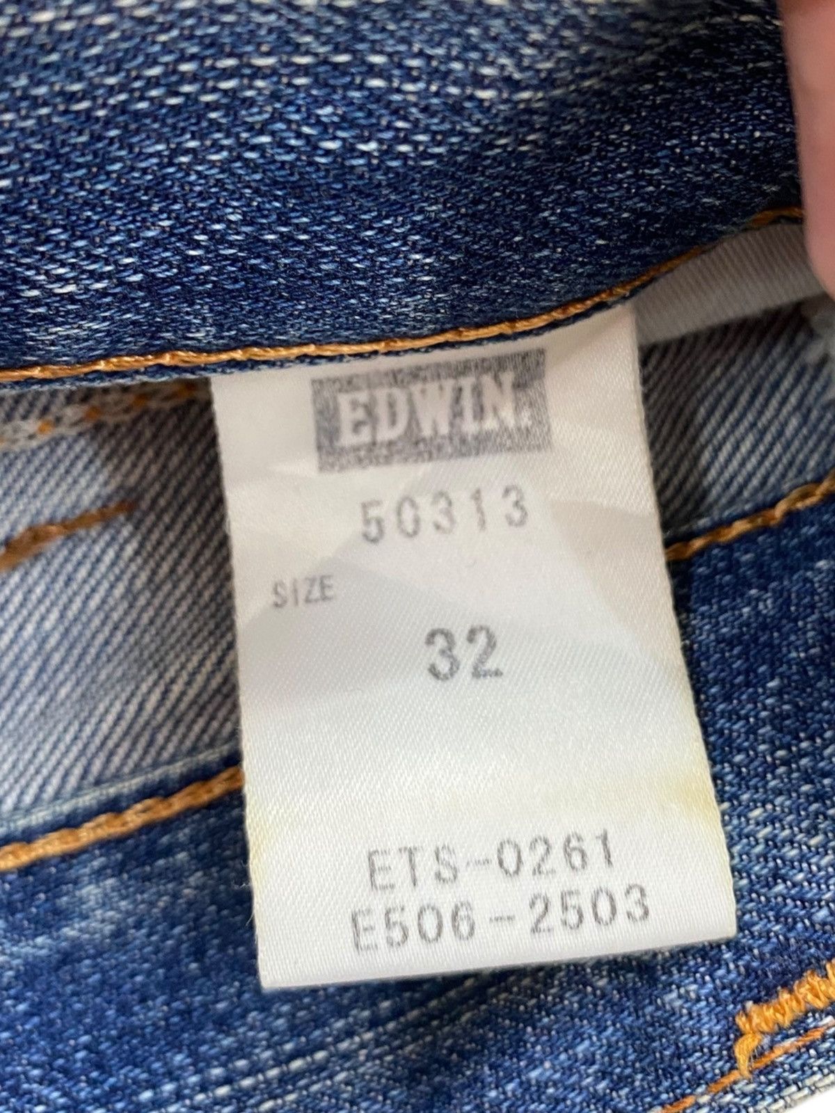 Edwin Edwin Whiskers Faded Wash Style Light Jeans Size US 32 / EU 48 - 11 Thumbnail