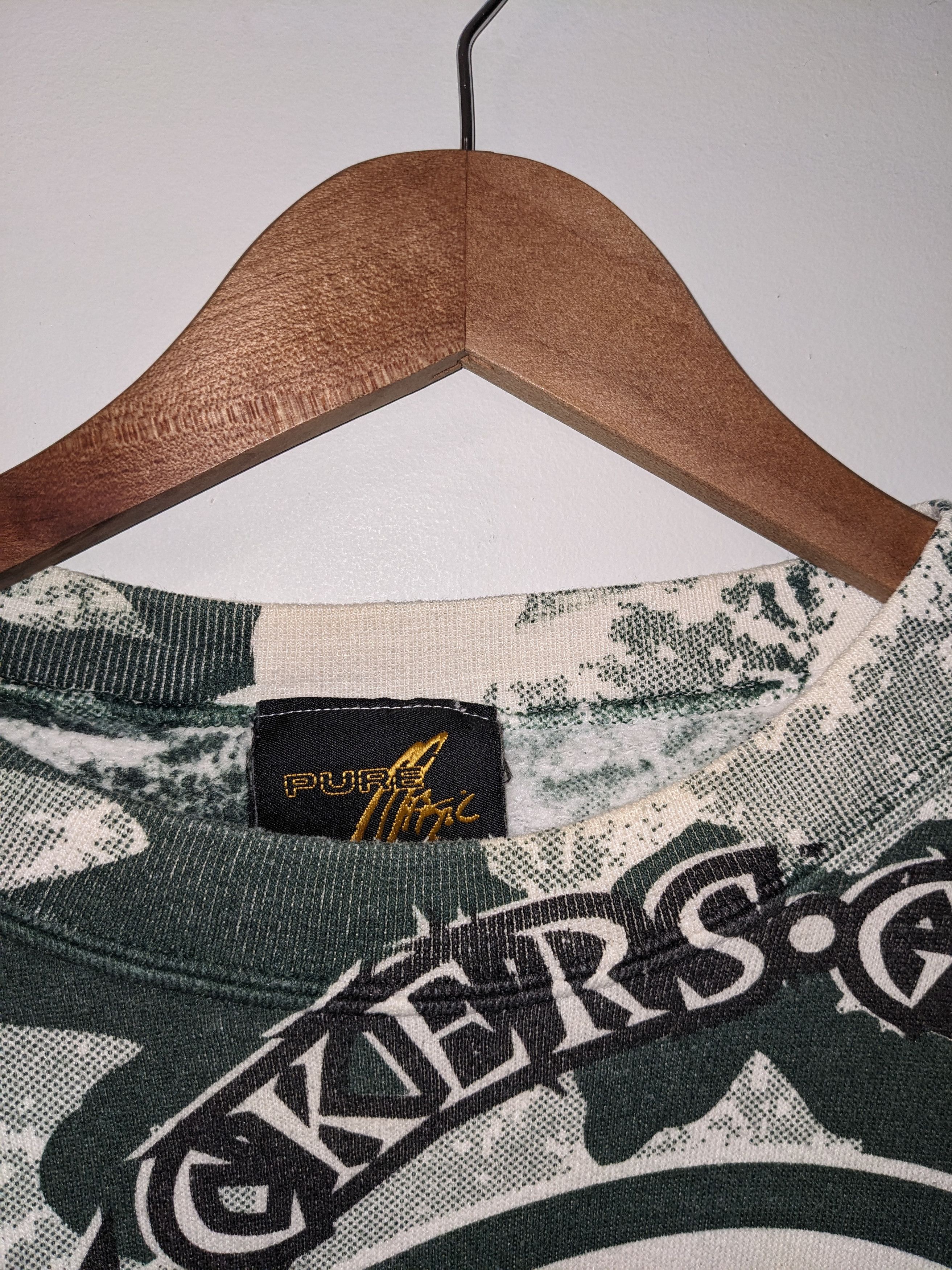 NFL × Vintage Vintage 90s Green Bay Packers AOP Magic Johnson Sweatshirt Size US XL / EU 56 / 4 - 6 Thumbnail