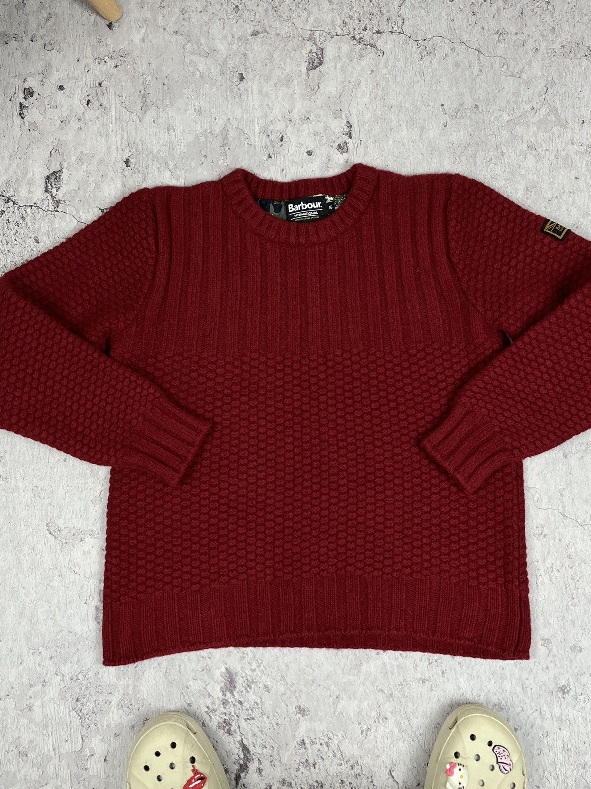 Barbour Vintage Woman’s Barbour International Wool Red Sweater Size S / US 4 / IT 40 - 9 Thumbnail
