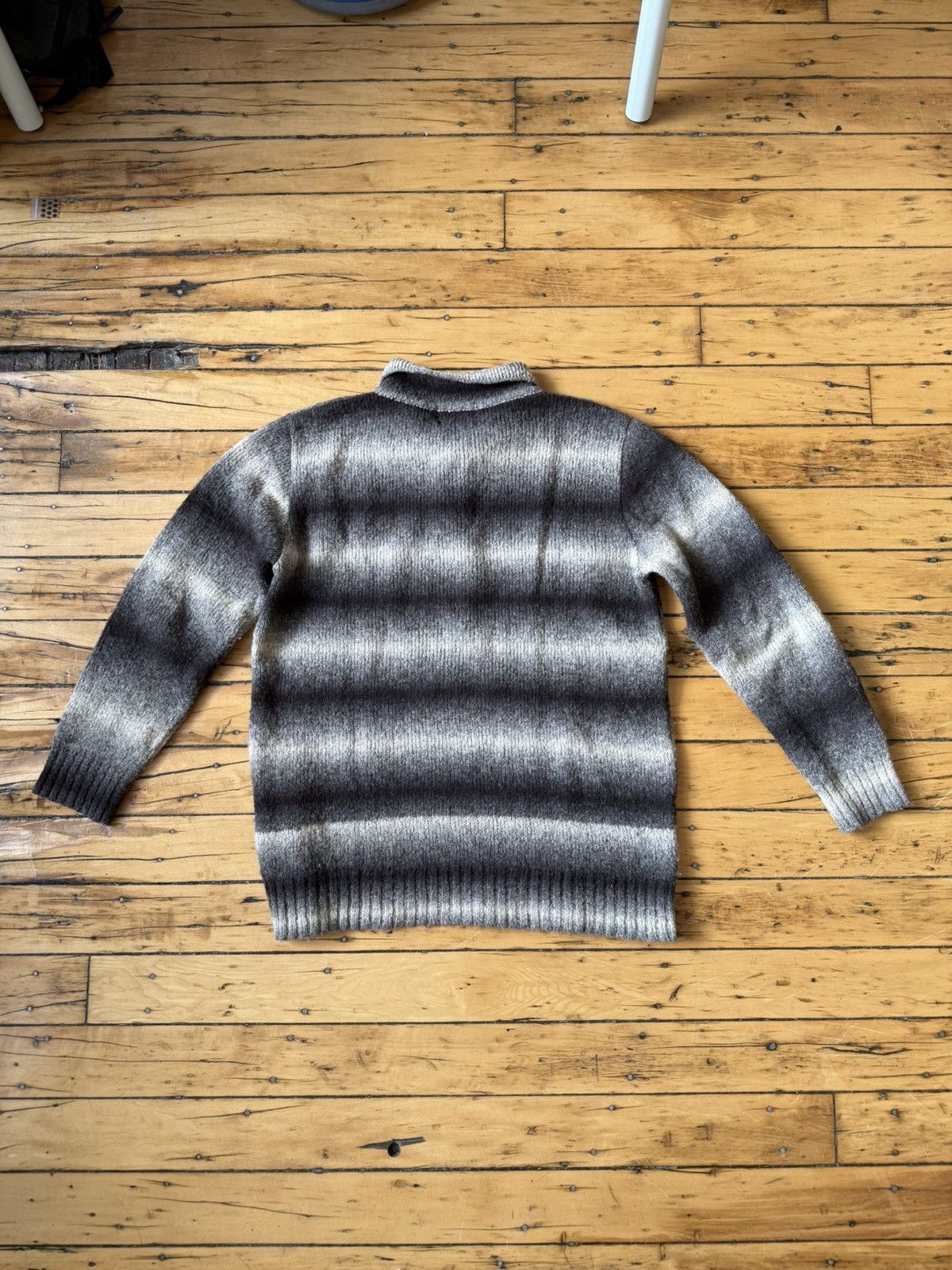 Far Afield Far Afield UK Ombre Wool Mix Knit Polo Sweater Size US XL / EU 56 / 4 - 3 Thumbnail